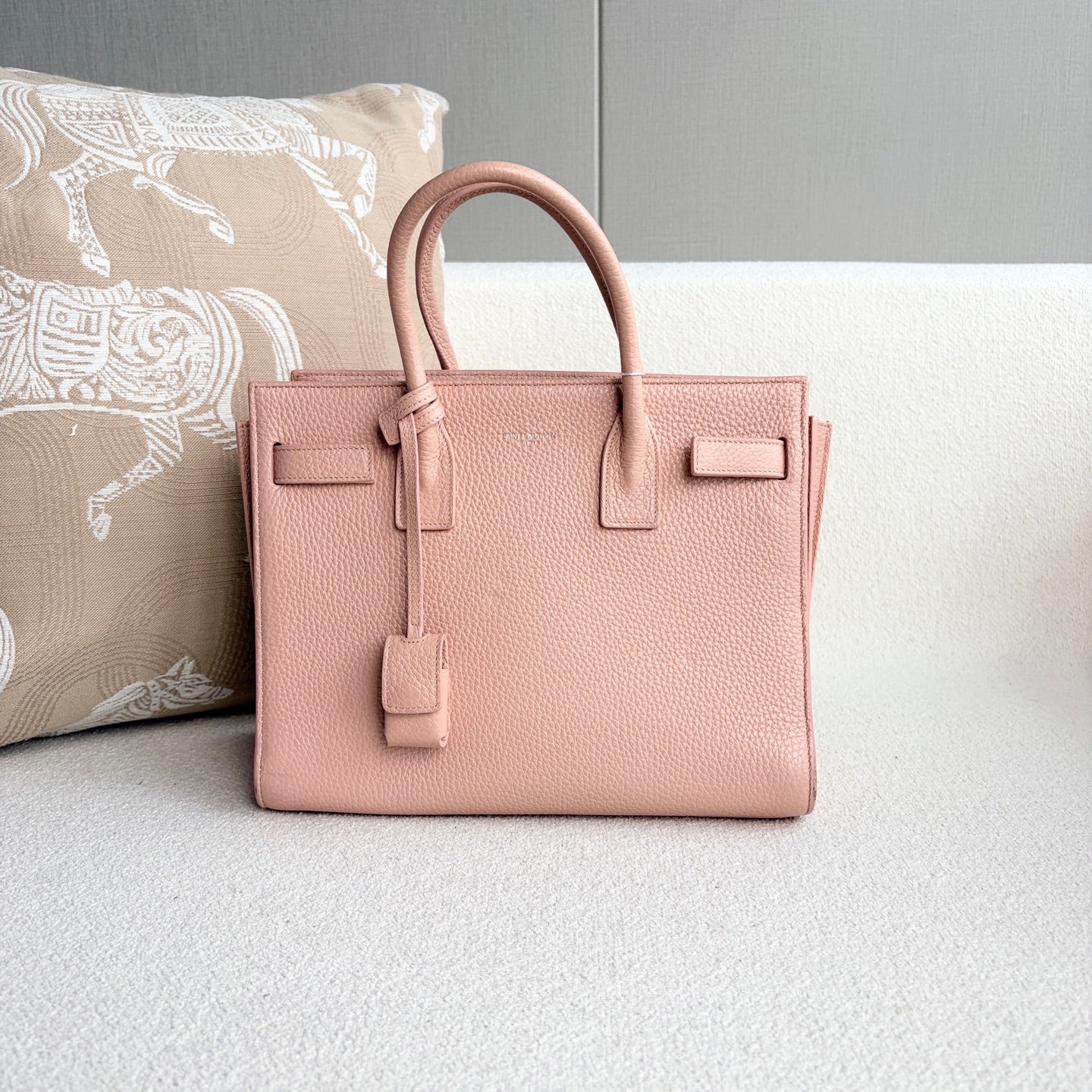Saint Laurent - Sac de Jour - Pebbled leather - Pink - (small)