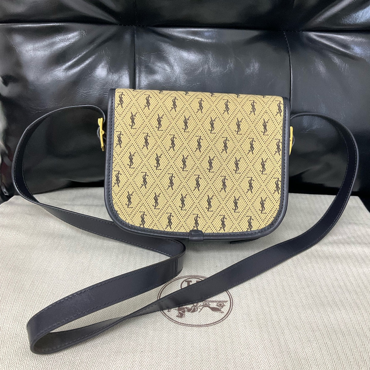 Saint Laurent - Saddle Bag - Cloth - Beige - (small)