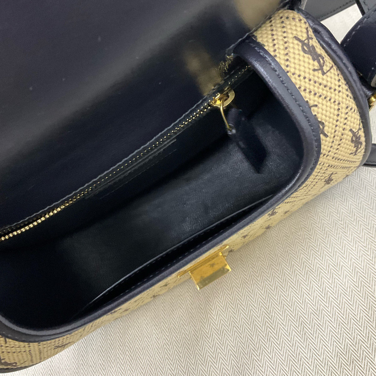 Saint Laurent - Saddle Bag - Cloth - Beige - (small)