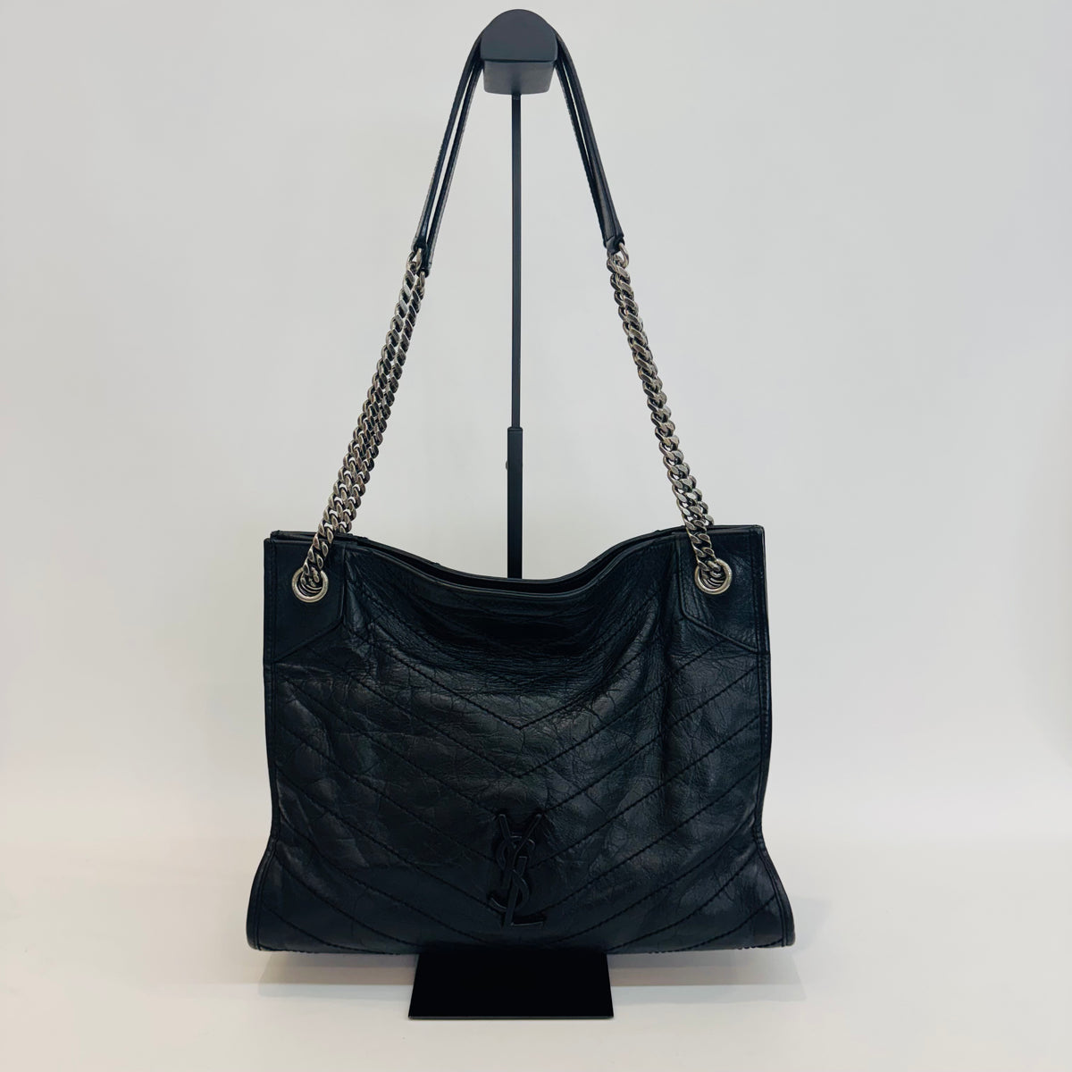 Saint Laurent - Shopping Bag - Leather - Black - (medium)