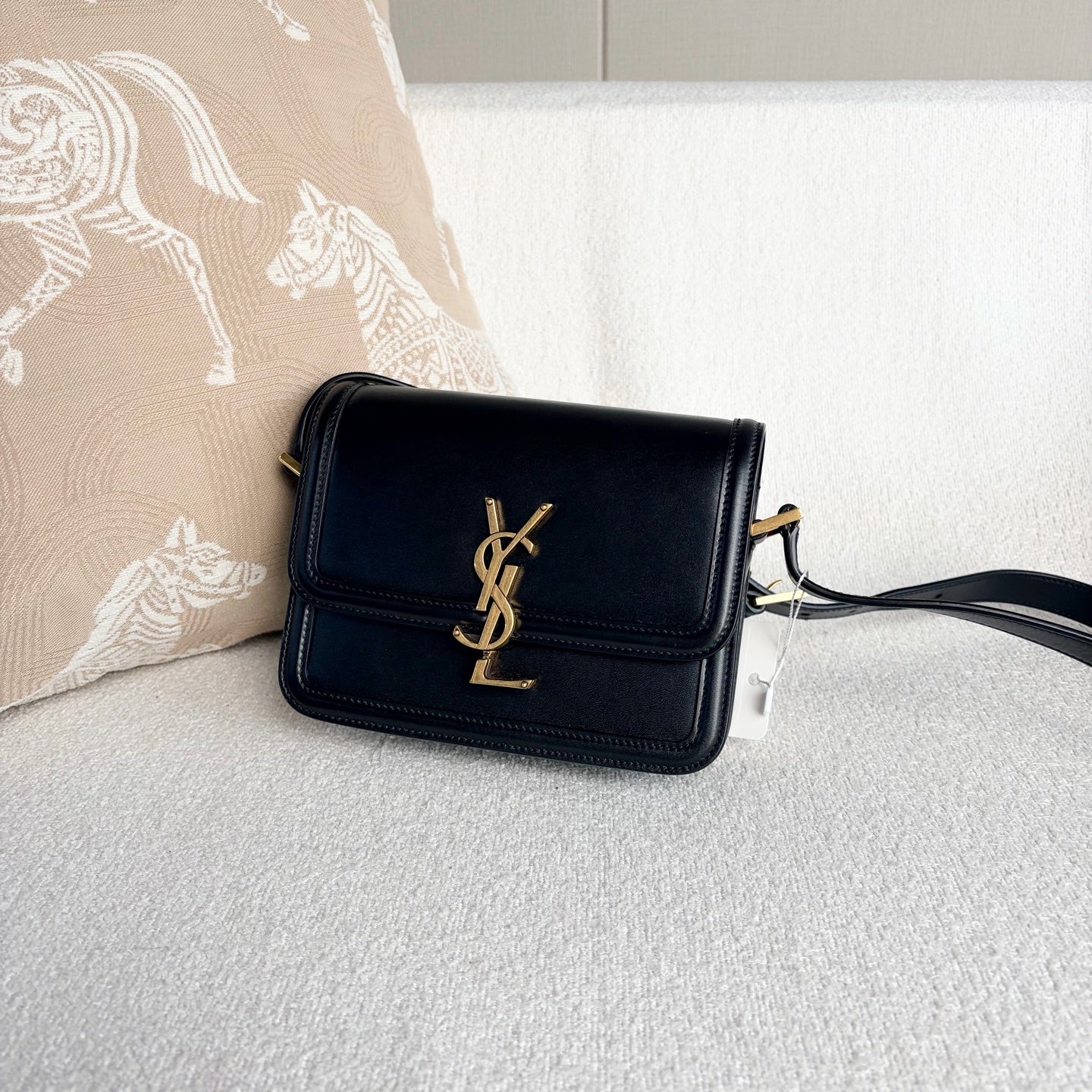 Saint Laurent - Solferino Box Bag - Calfskin leather - Black - (small)