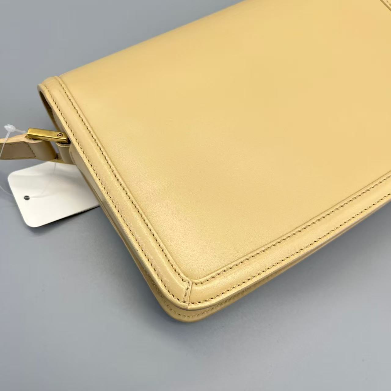 Saint Laurent - Solferino Box Bag - Smooth leather - Beige with Gold-Tone Hardware - (Medium)