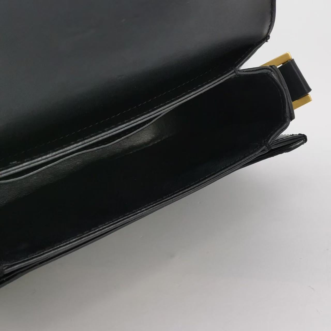 Saint Laurent - Solferino - Calfskin leather - Black - (small)