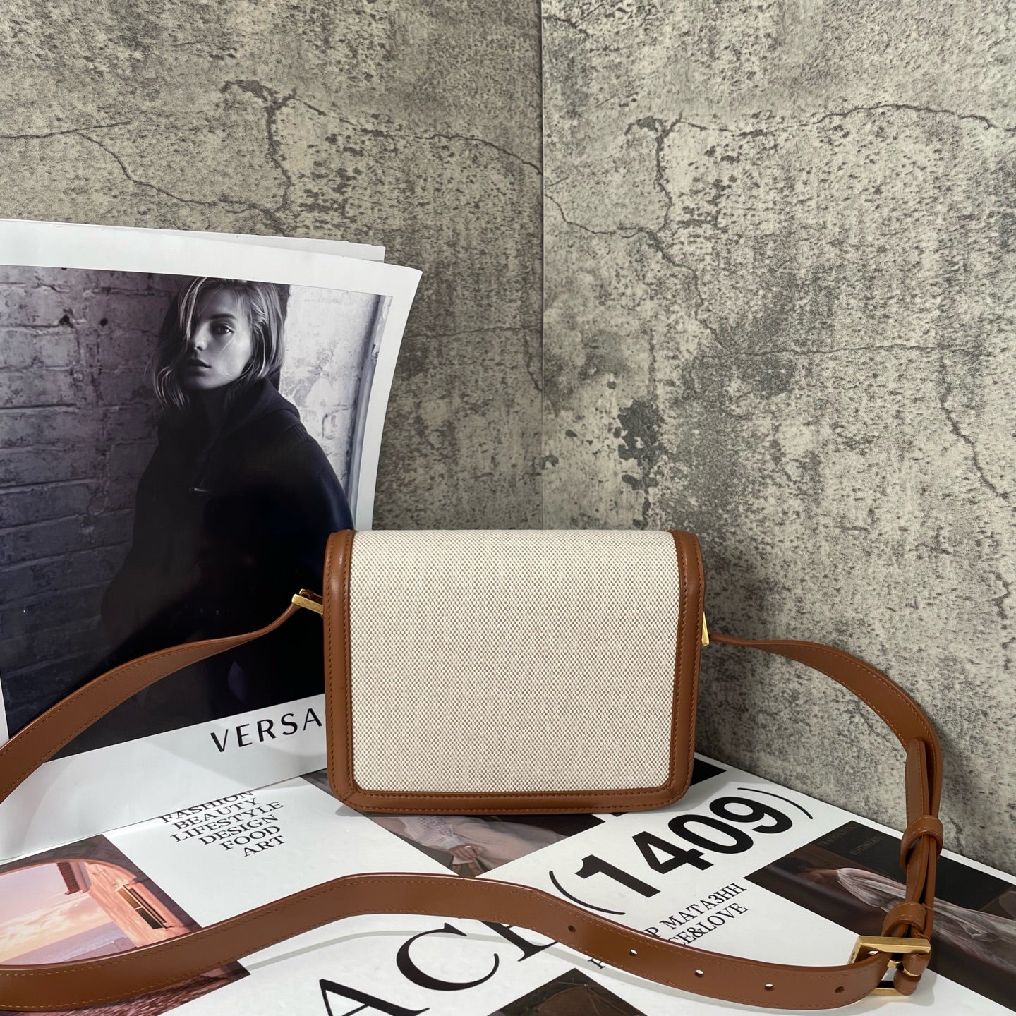 Saint Laurent - Solferino - Canvas and Leather - White - (small)