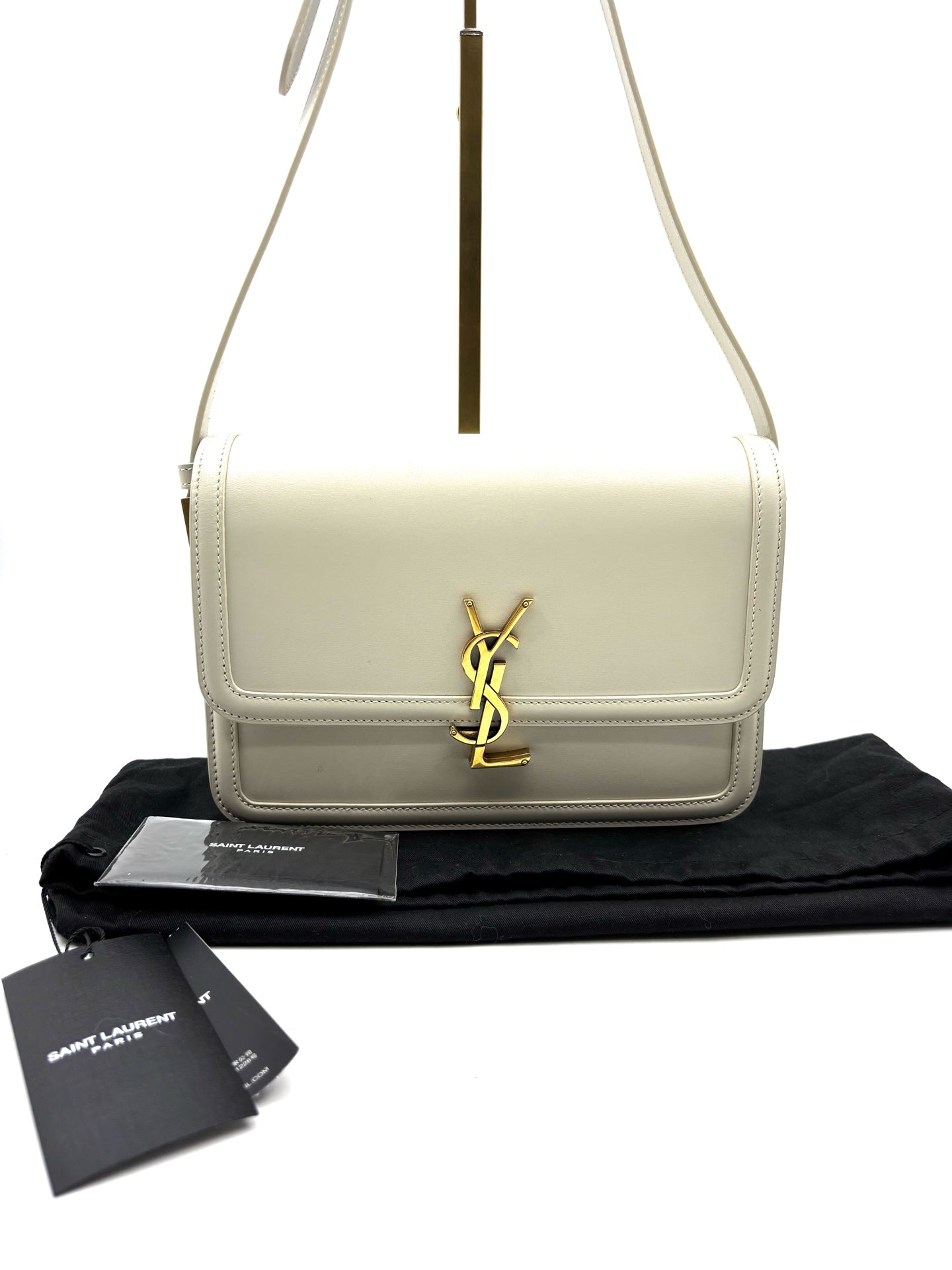 Saint Laurent - Solferino - Leather - Beige - (medium)