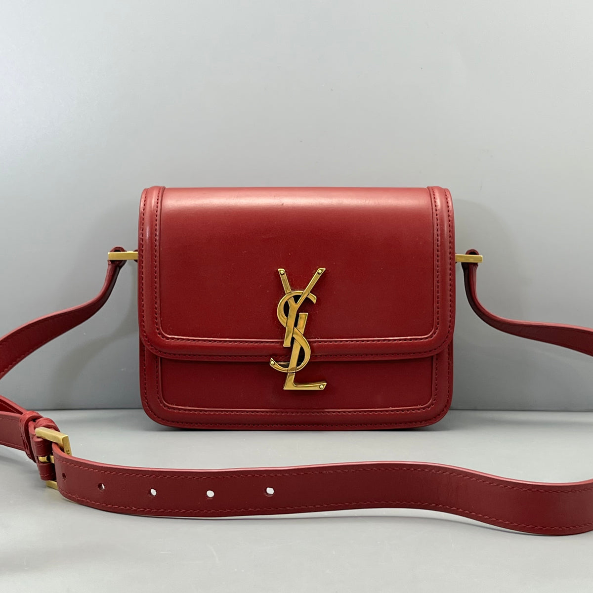 Saint Laurent - Solferino - Leather - Burgundy - (mini)