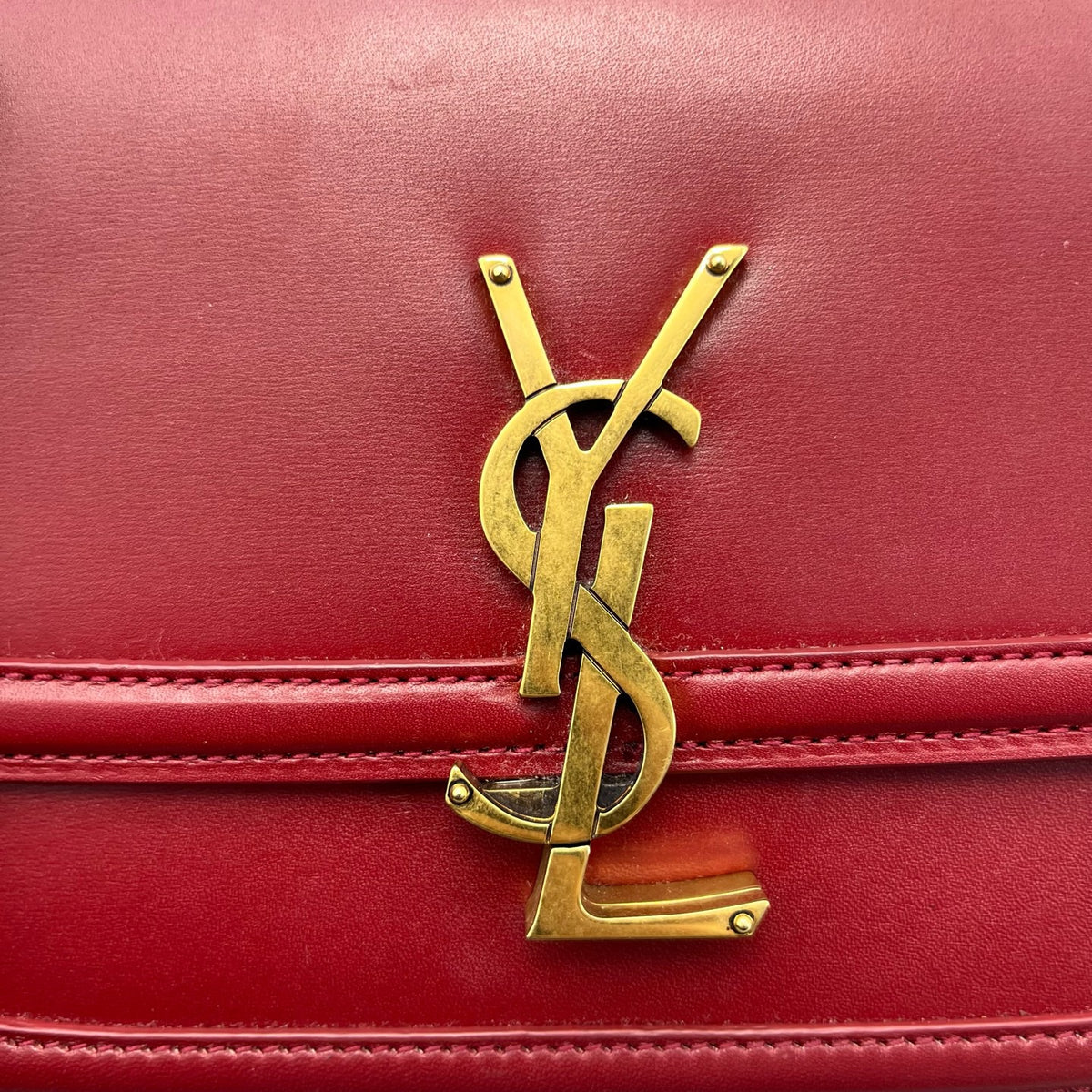 Saint Laurent - Solferino - Leather - Burgundy - (mini)