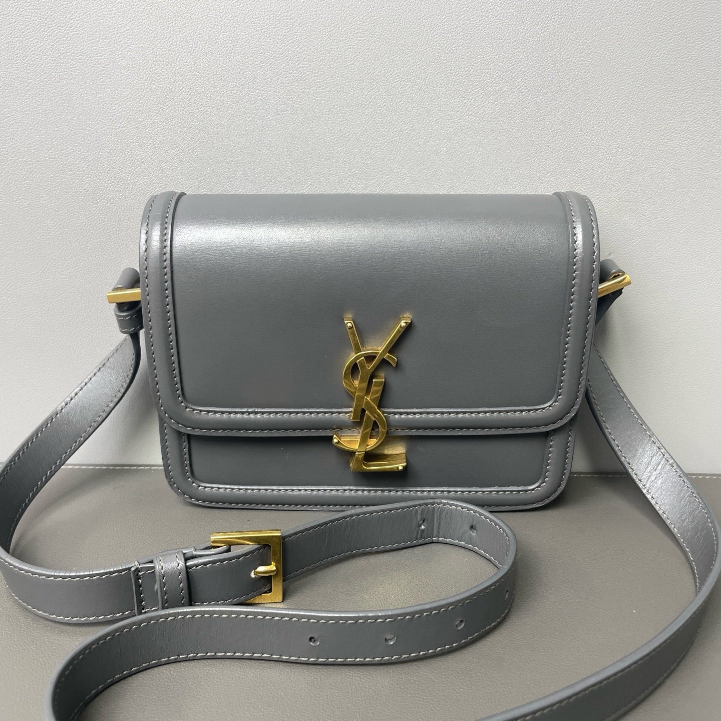 Saint Laurent - Solferino - Leather - Grey - (mini)
