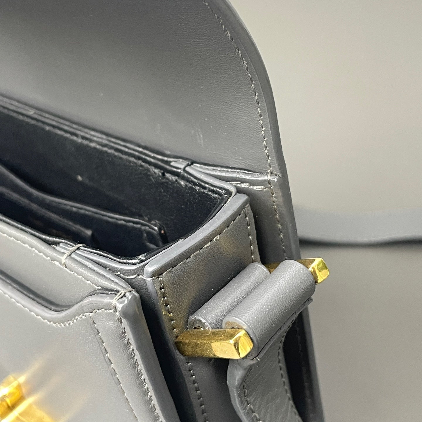 Saint Laurent - Solferino - Leather - Grey - (mini)