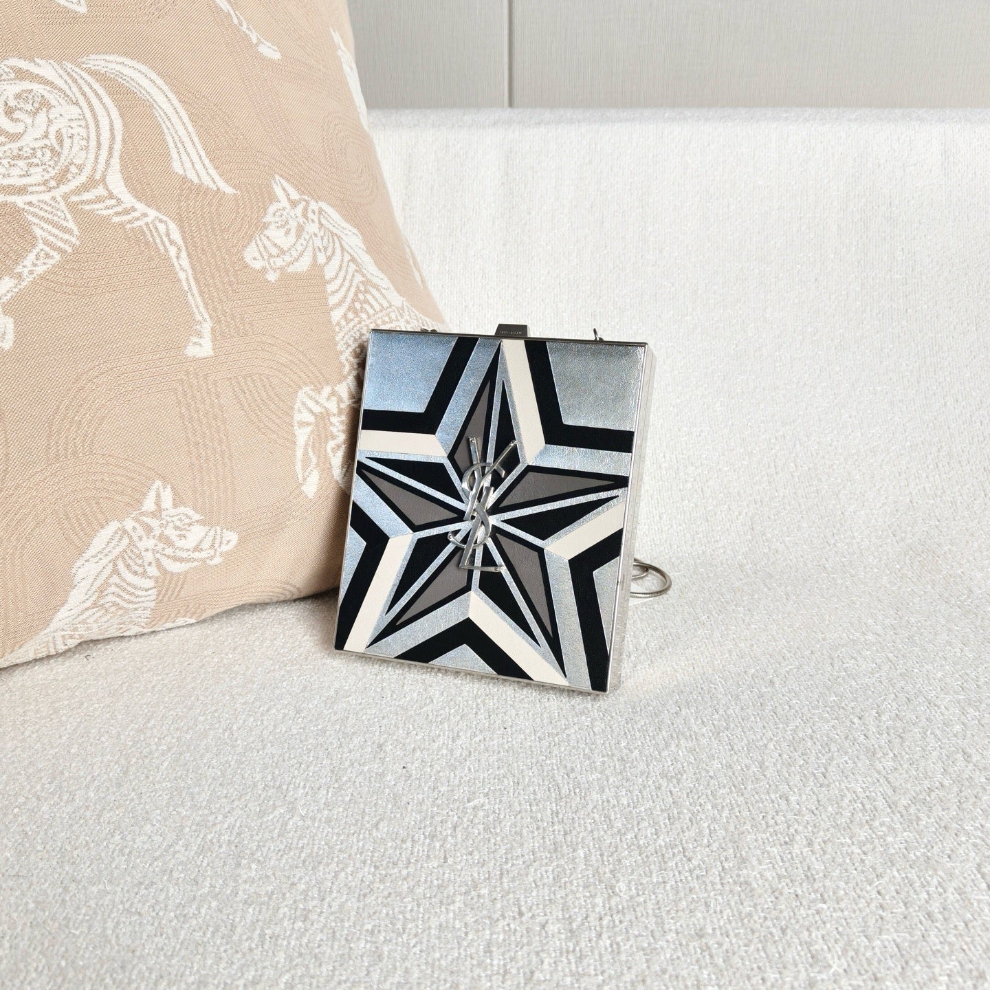 Saint Laurent - Star Box Clutch - Metal - Silver - (mini)