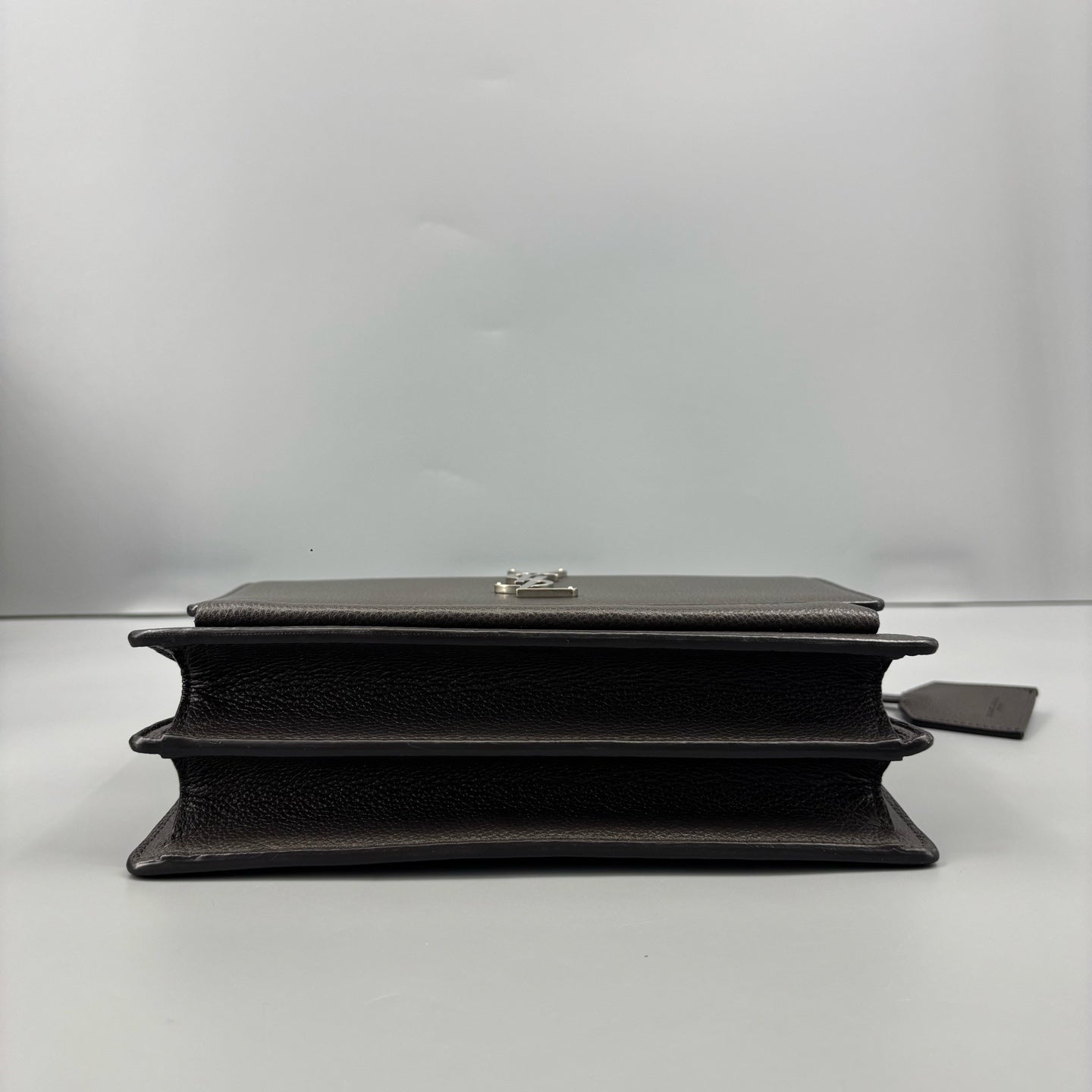 Saint Laurent - Sunset Chain Bag - Leather - Grey - (medium)