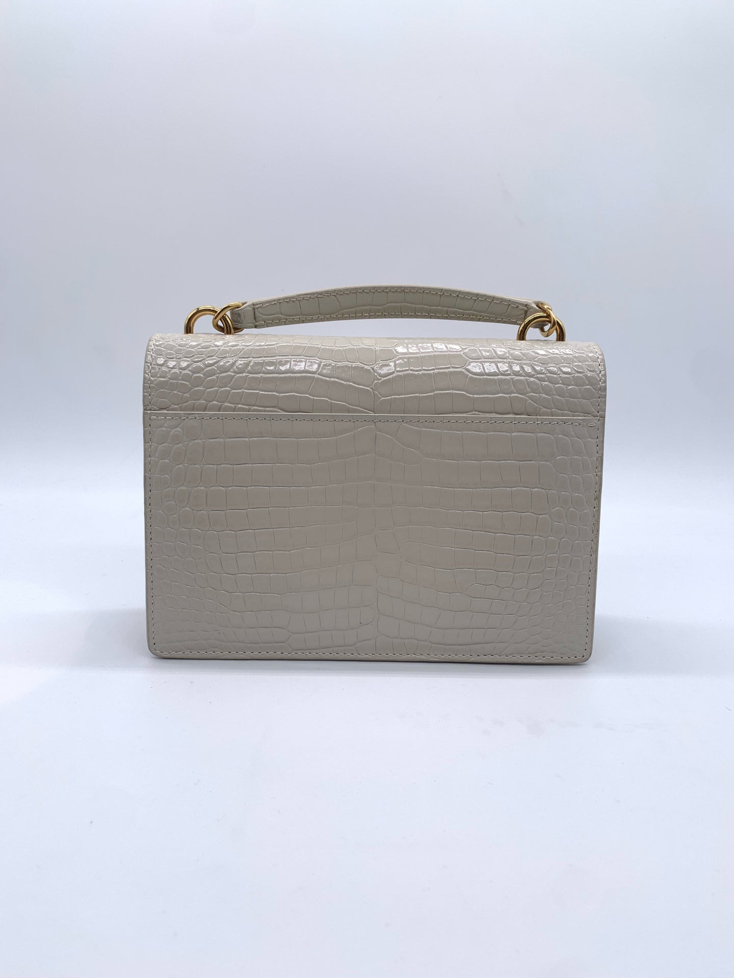 Saint Laurent - Sunset - Exotic leathers - Crocodile - White - (mini)
