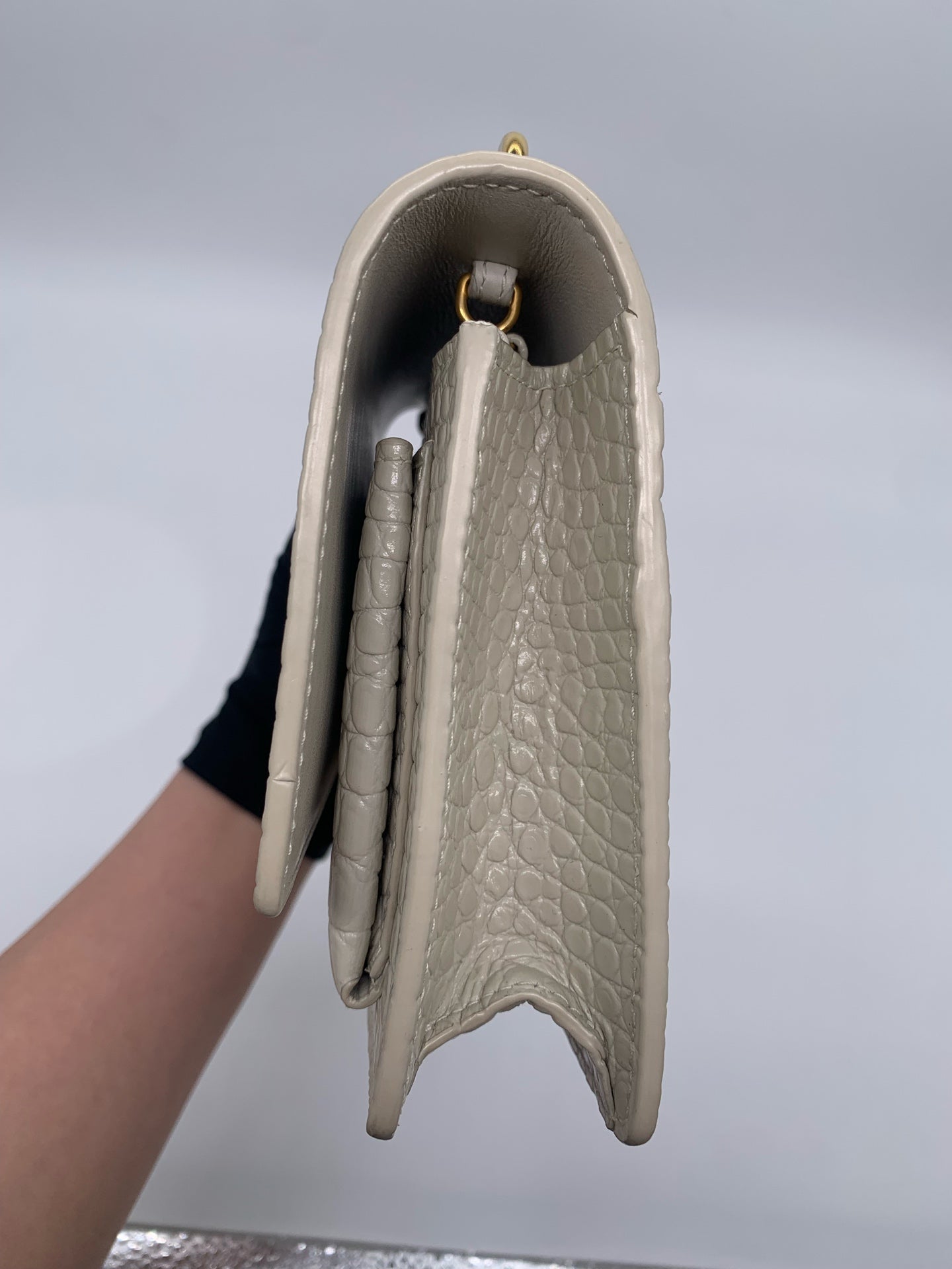 Saint Laurent - Sunset - Exotic leathers - Crocodile - White - (mini)
