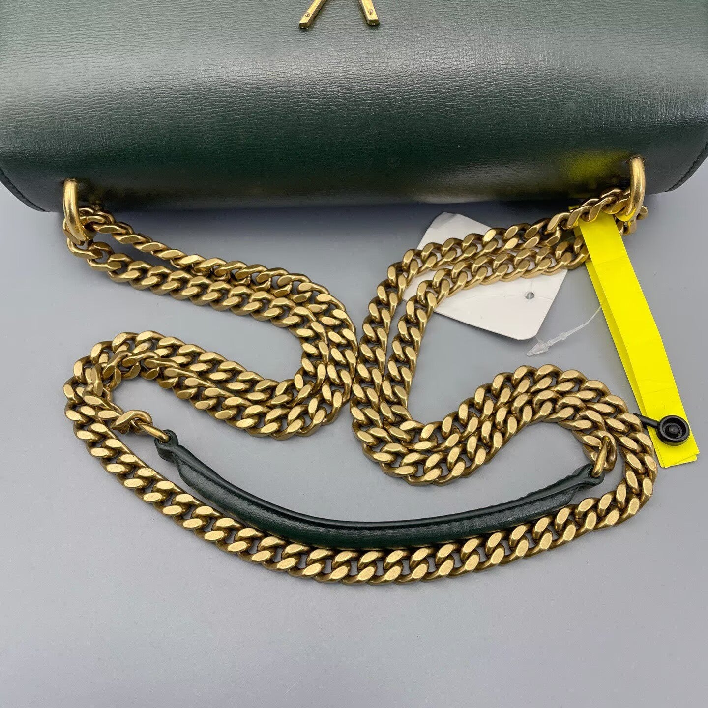 Saint Laurent - Sunset - Grain leather - Dark Green with Gold-Tone Hardware - (medium)
