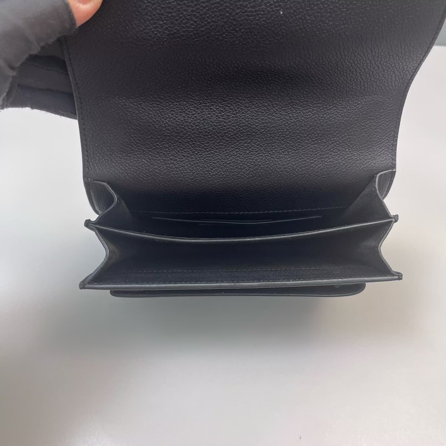 Saint Laurent - Sunset - Grained leather - Black - (small)