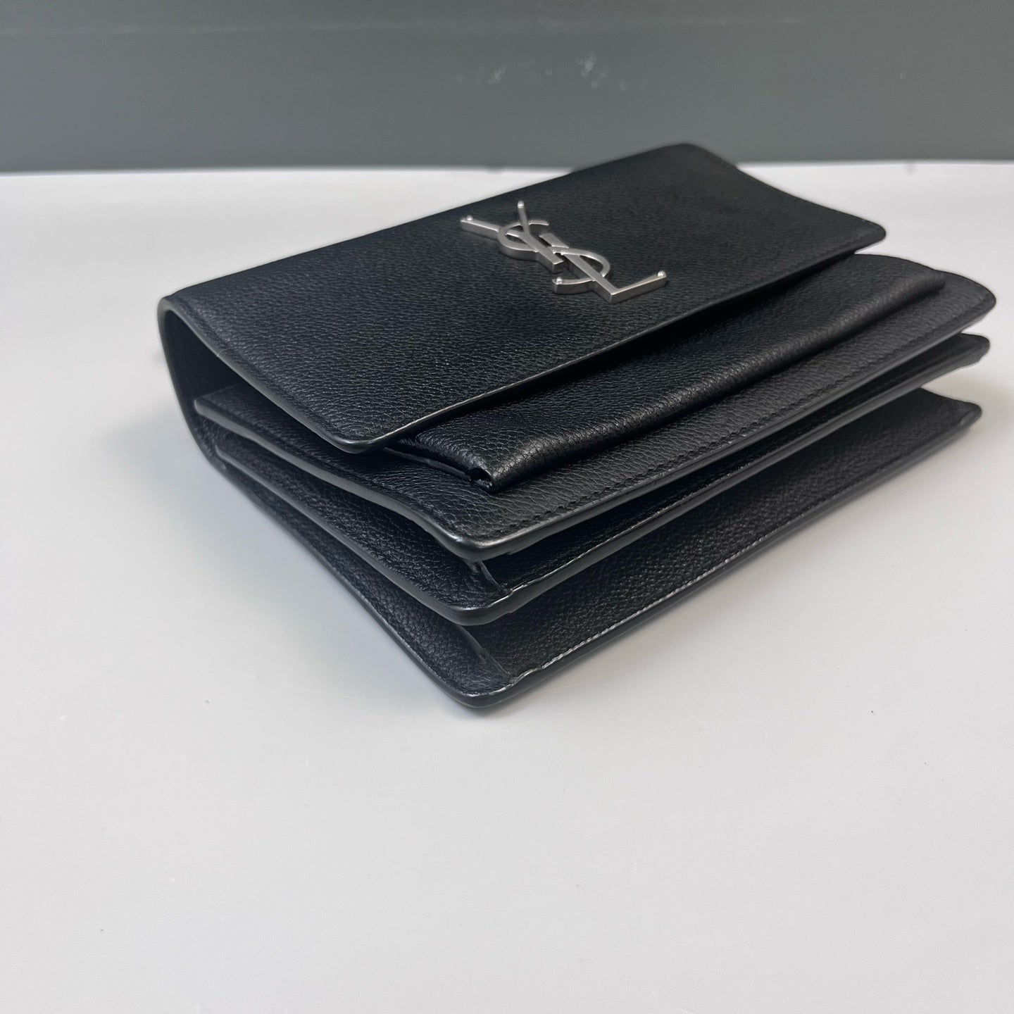 Saint Laurent - Sunset - Grained leather - Black - (Small)