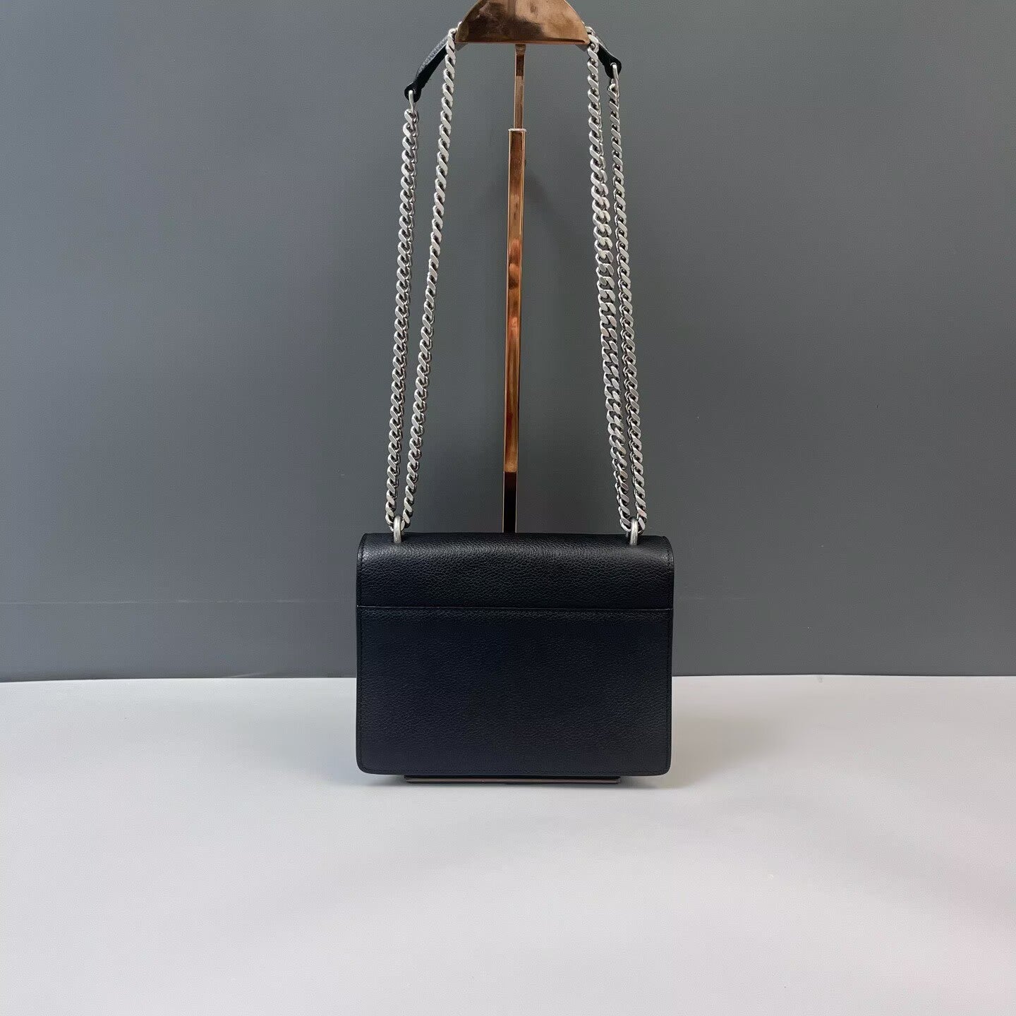 Saint Laurent - Sunset - Grained leather - Black - (small)