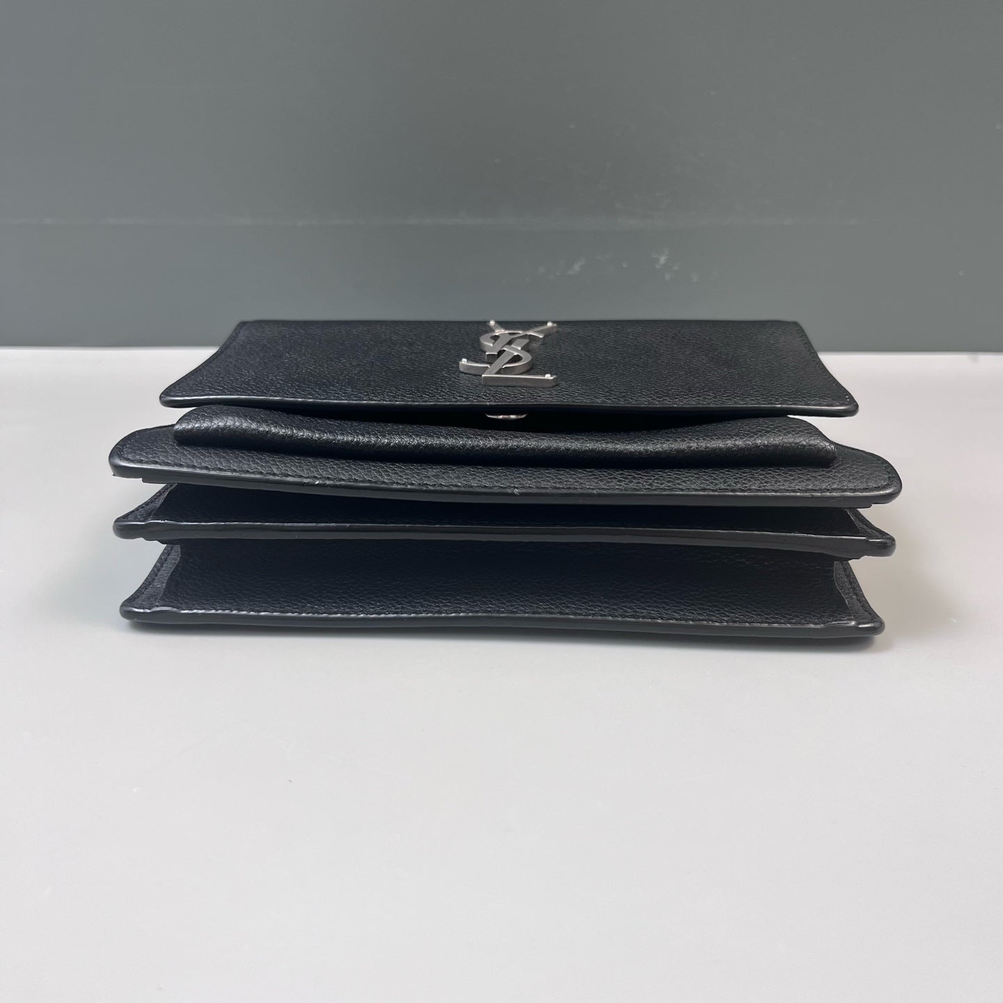 Saint Laurent - Sunset - Grained leather - Black - (Small)