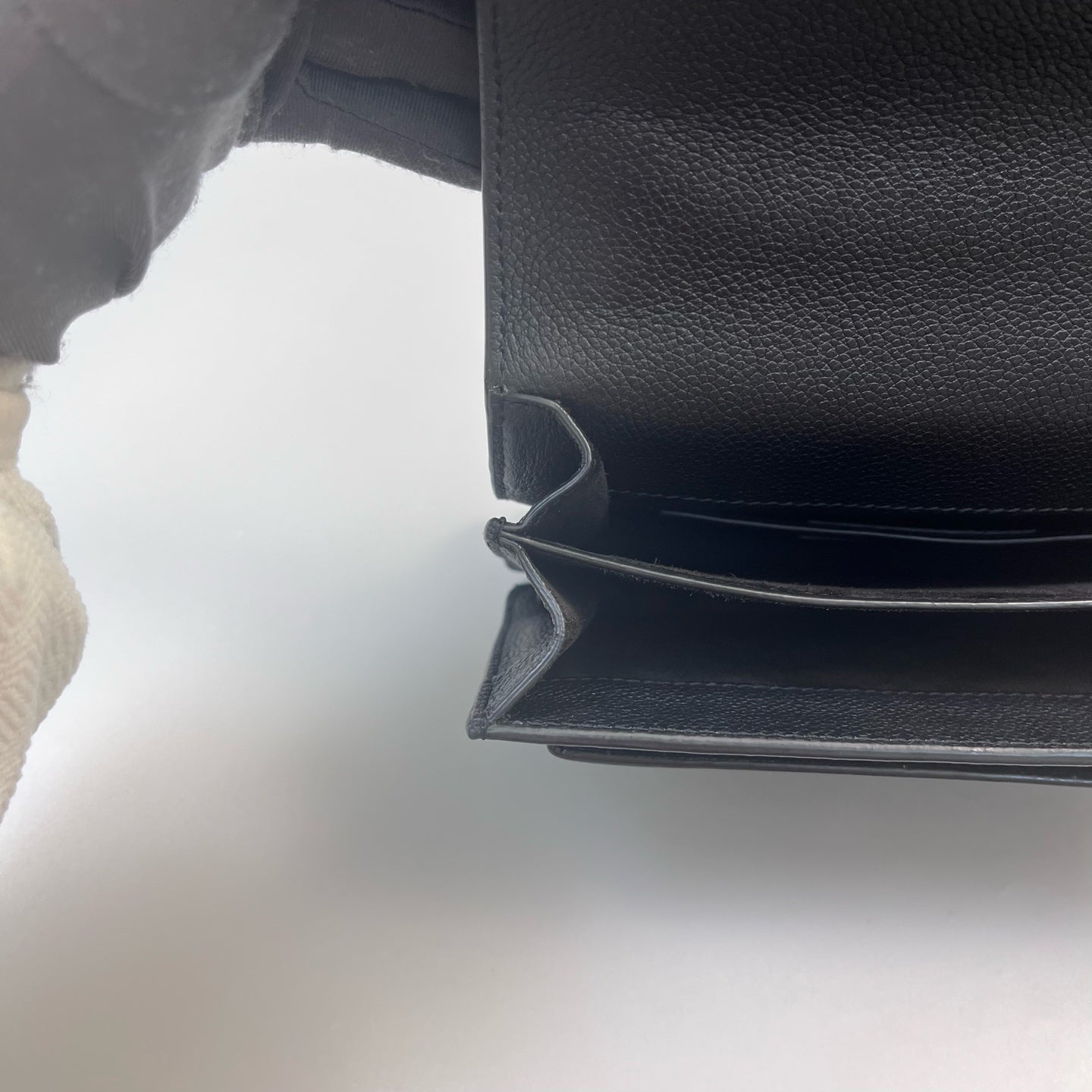 Saint Laurent - Sunset - Grained leather - Black - (Small)