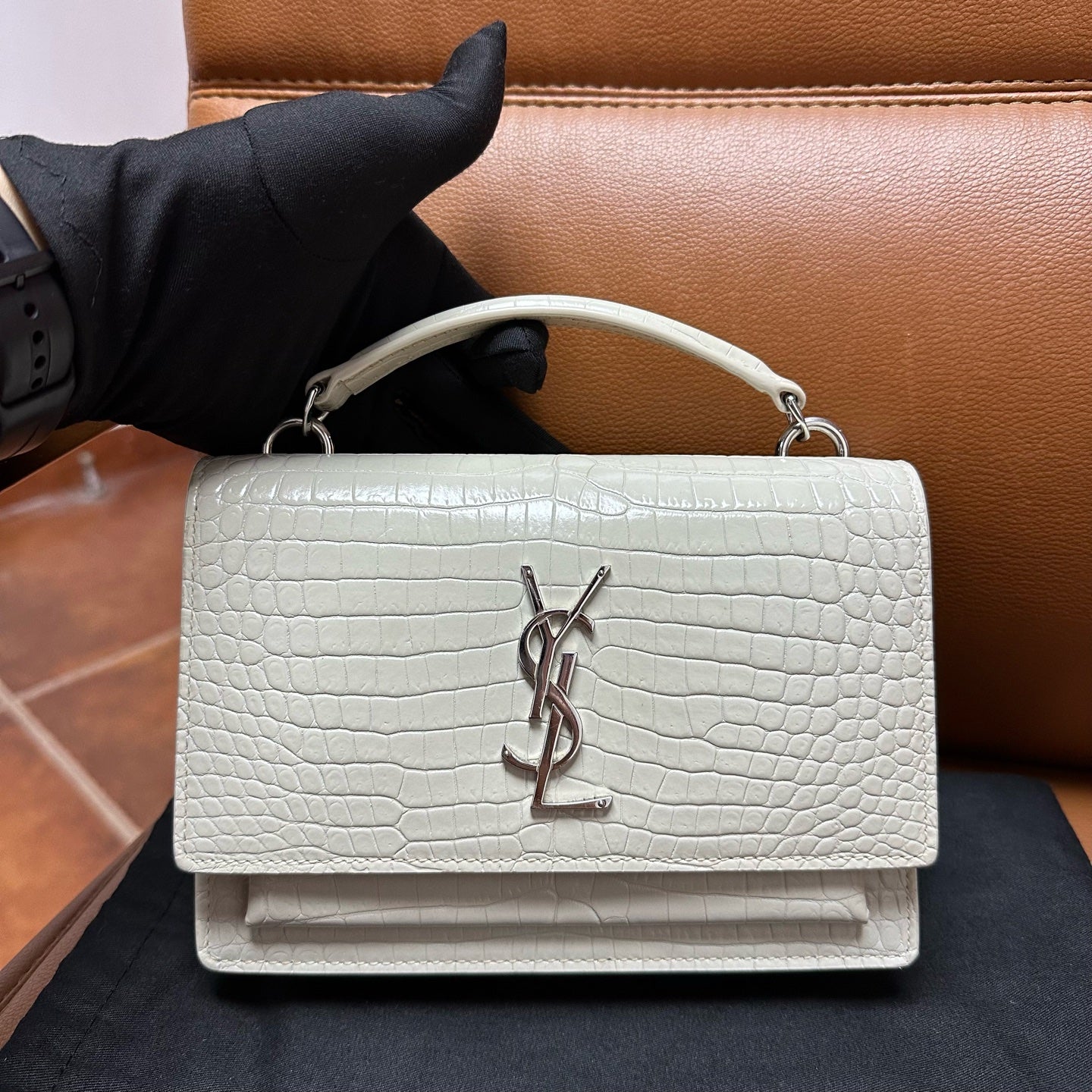 Saint Laurent - Sunset - Leather - Beige - (mini)