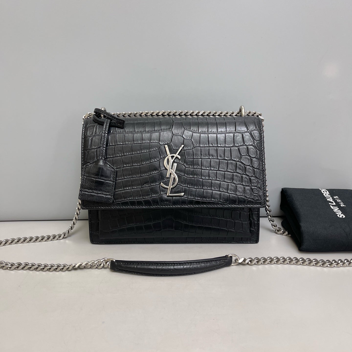 Saint Laurent - Sunset - Leather - Black - (Medium)