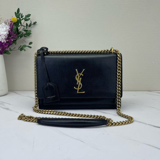 Saint Laurent - Sunset - Leather - Black - (small)