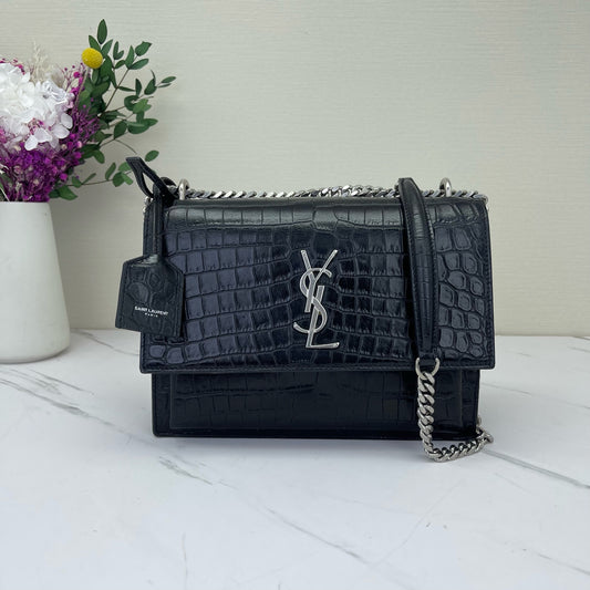 Saint Laurent - Sunset - Leather - Black - (small)
