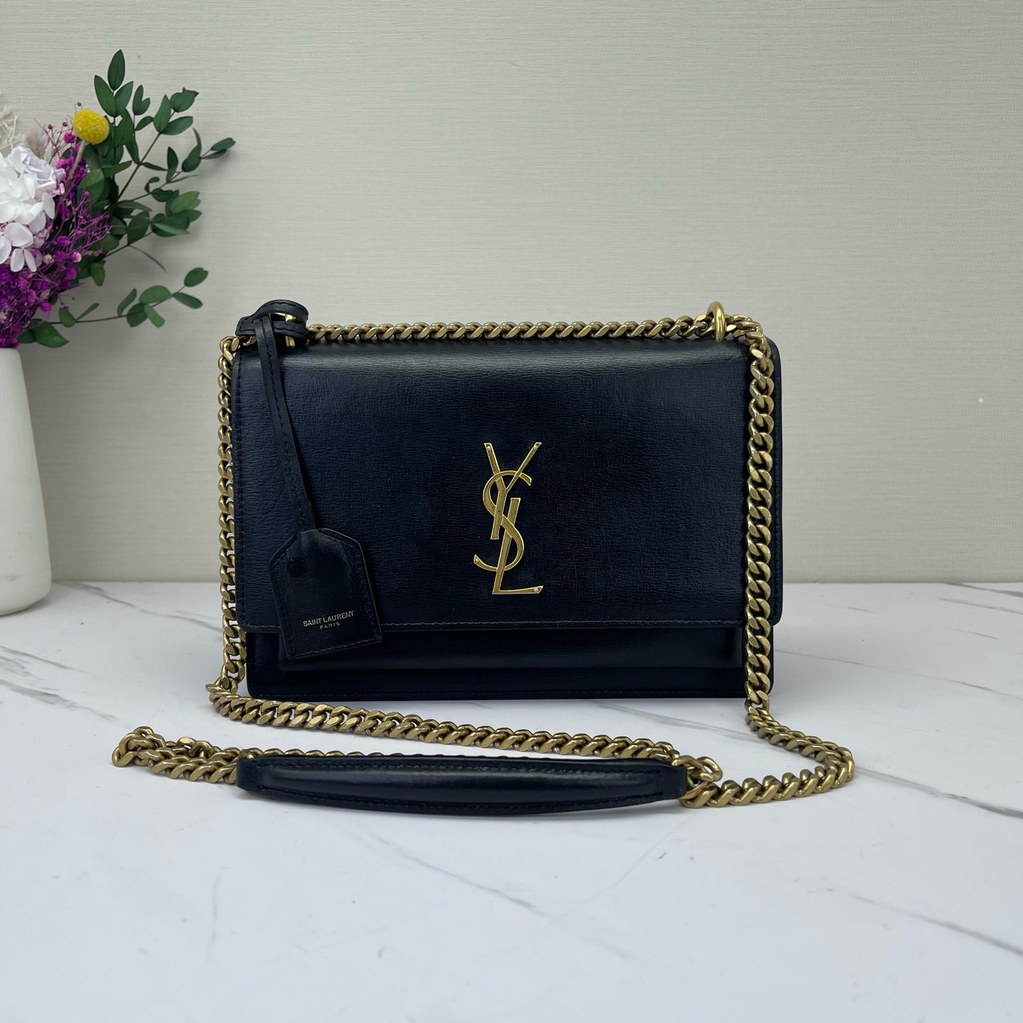 Saint Laurent - Sunset - Leather - Black - (small)