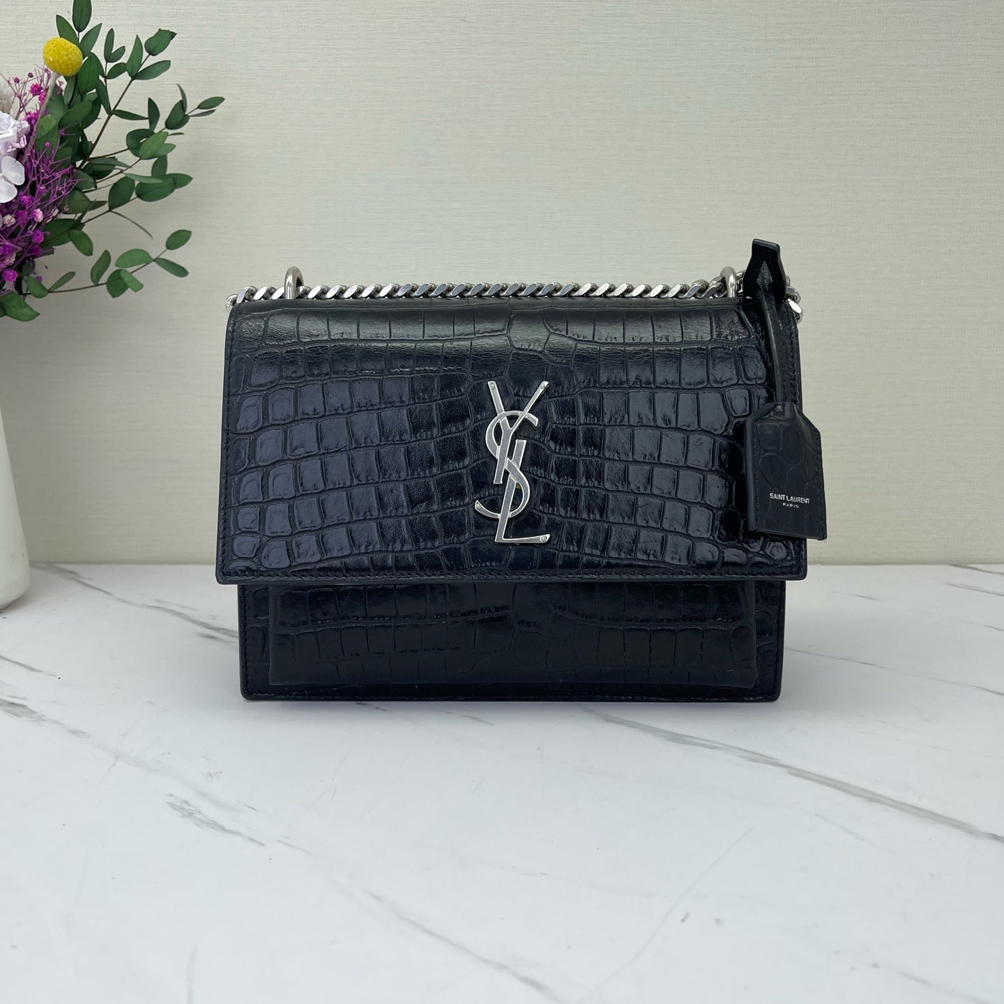 Saint Laurent - Sunset - Leather - Black - (small)