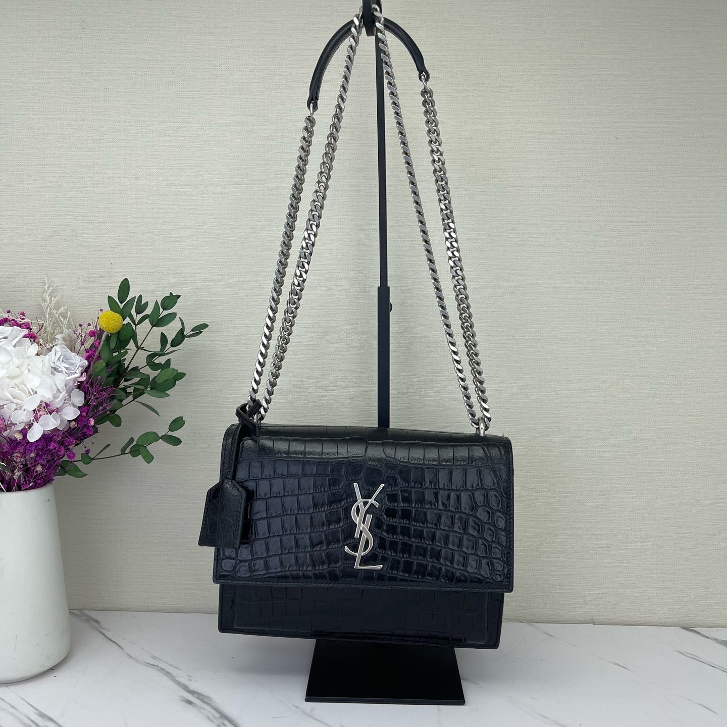 Saint Laurent - Sunset - Leather - Black - (small)