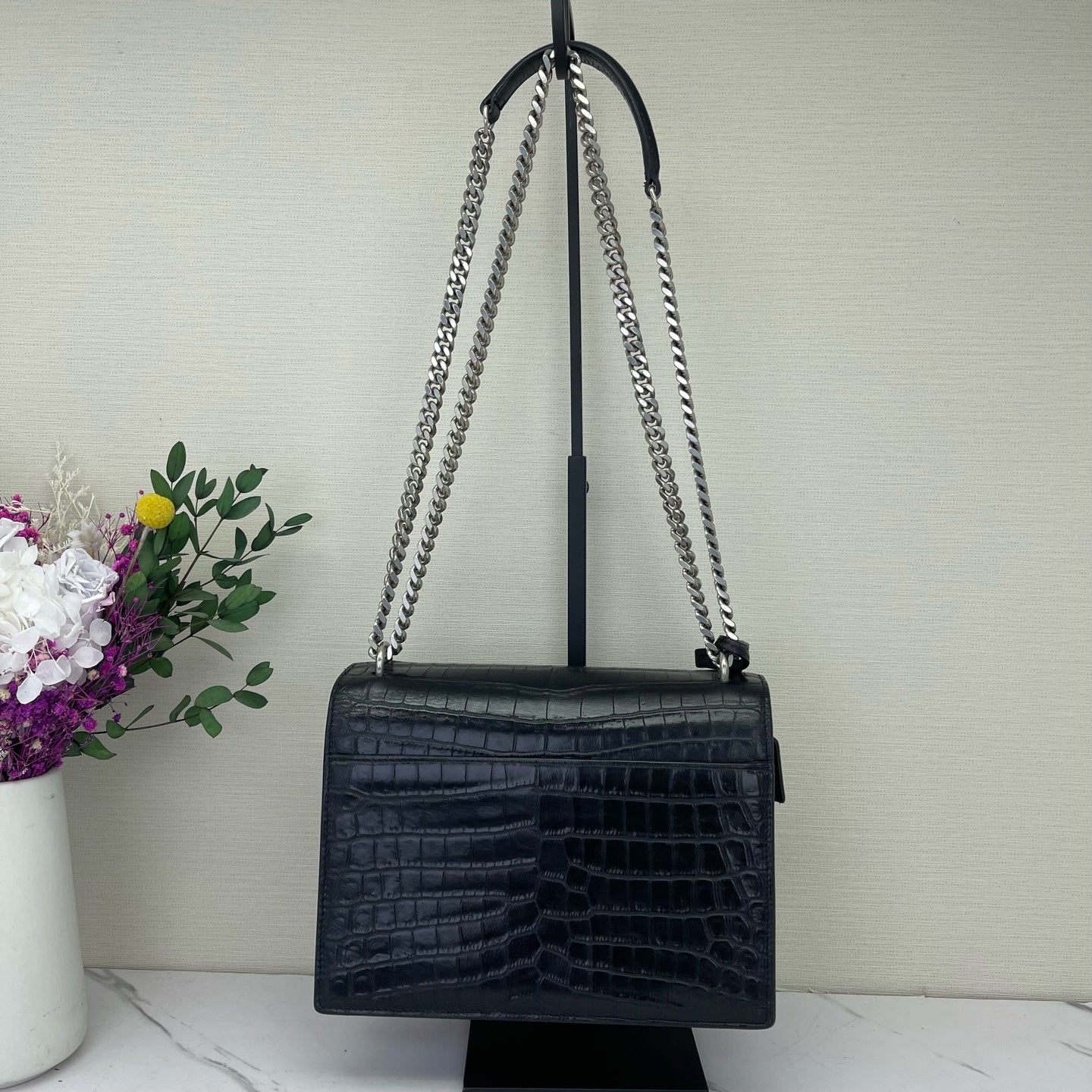Saint Laurent - Sunset - Leather - Black - (small)