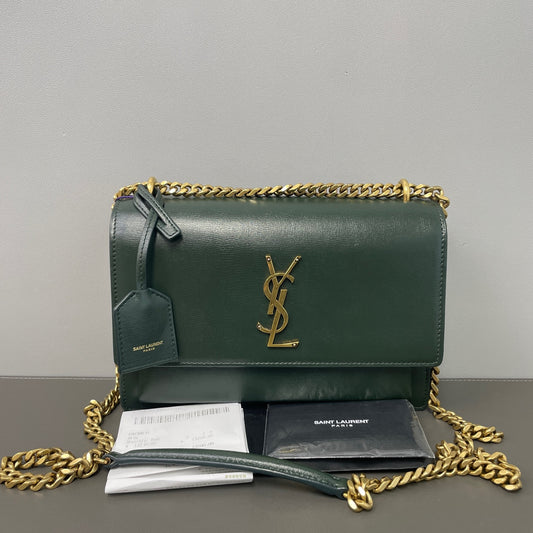 Saint Laurent - Sunset - Leather - Green - (small)