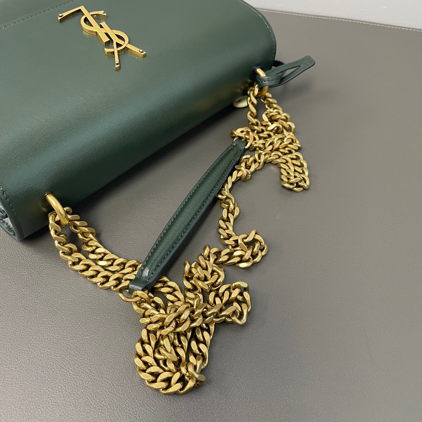 Saint Laurent - Sunset - Leather - Green - (small)
