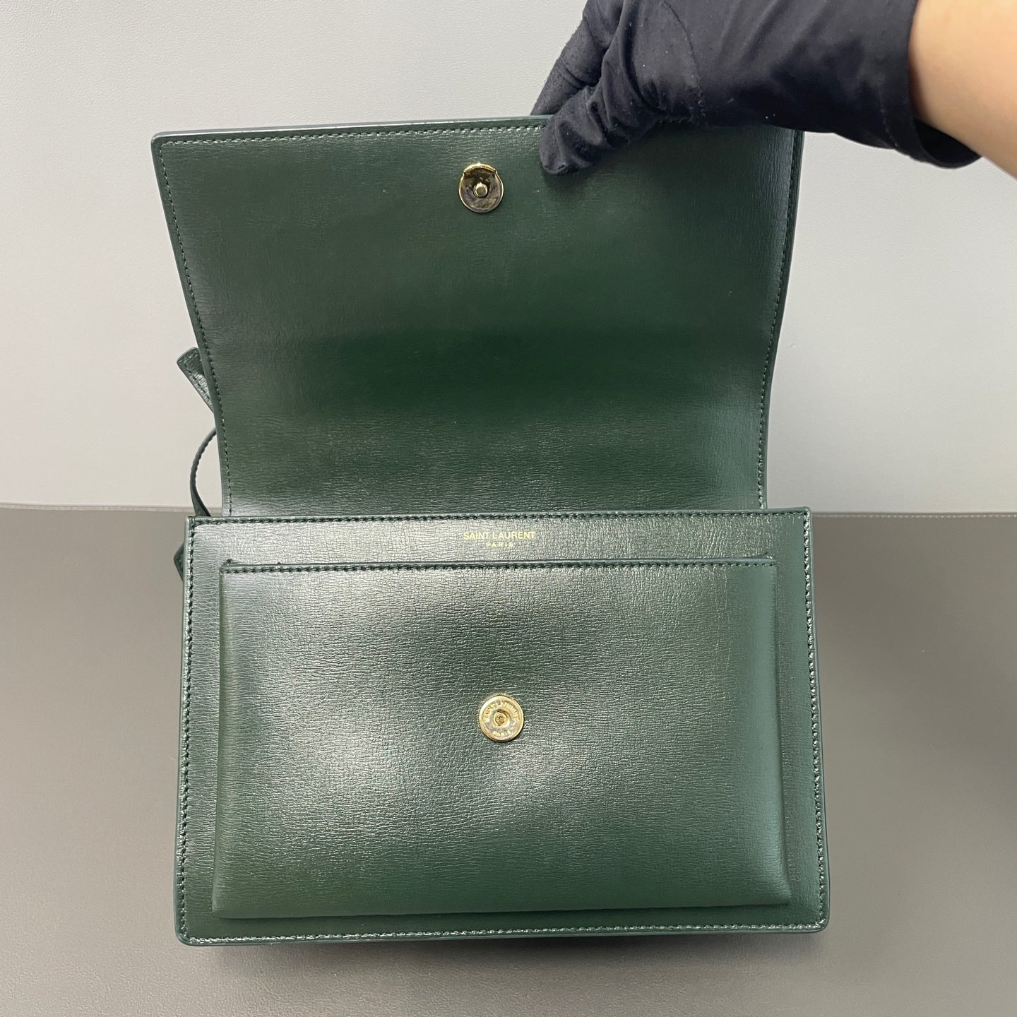 Saint Laurent - Sunset - Leather - Green - (small)