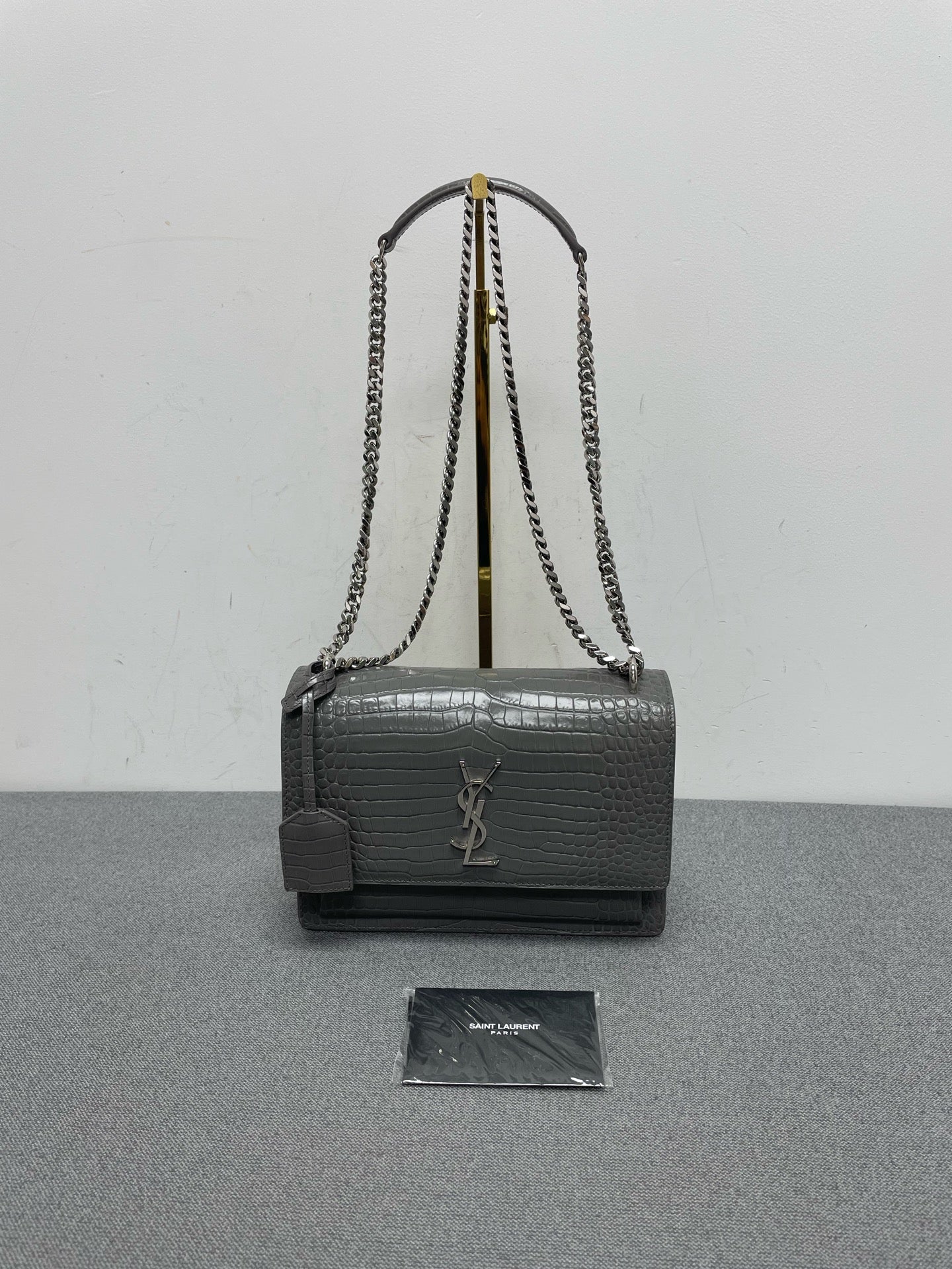 Saint Laurent - Sunset - Leather - Grey - (medium)