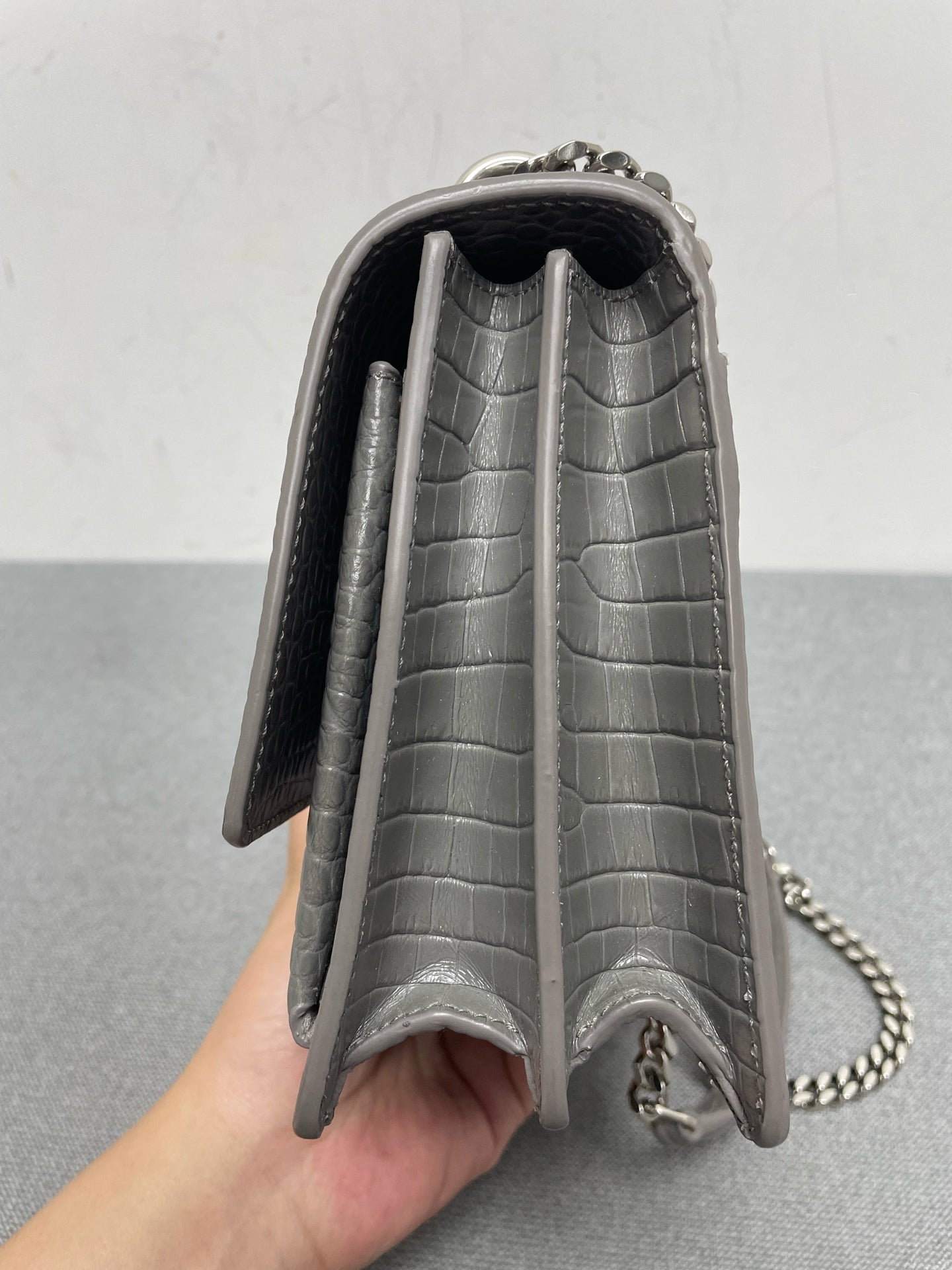 Saint Laurent - Sunset - Leather - Grey - (medium)