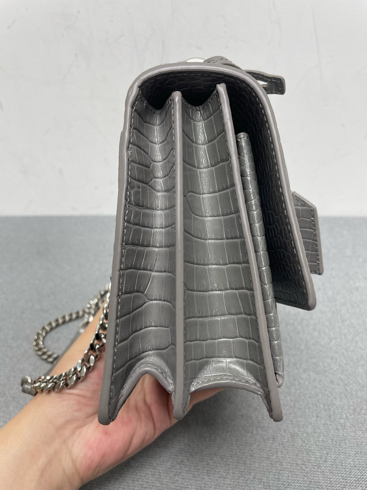 Saint Laurent - Sunset - Leather - Grey - (medium)