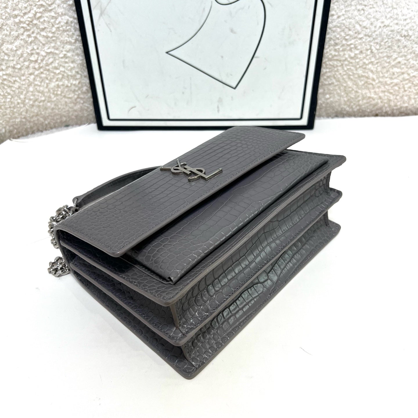 Saint Laurent - Sunset - Leather - Grey - (medium)