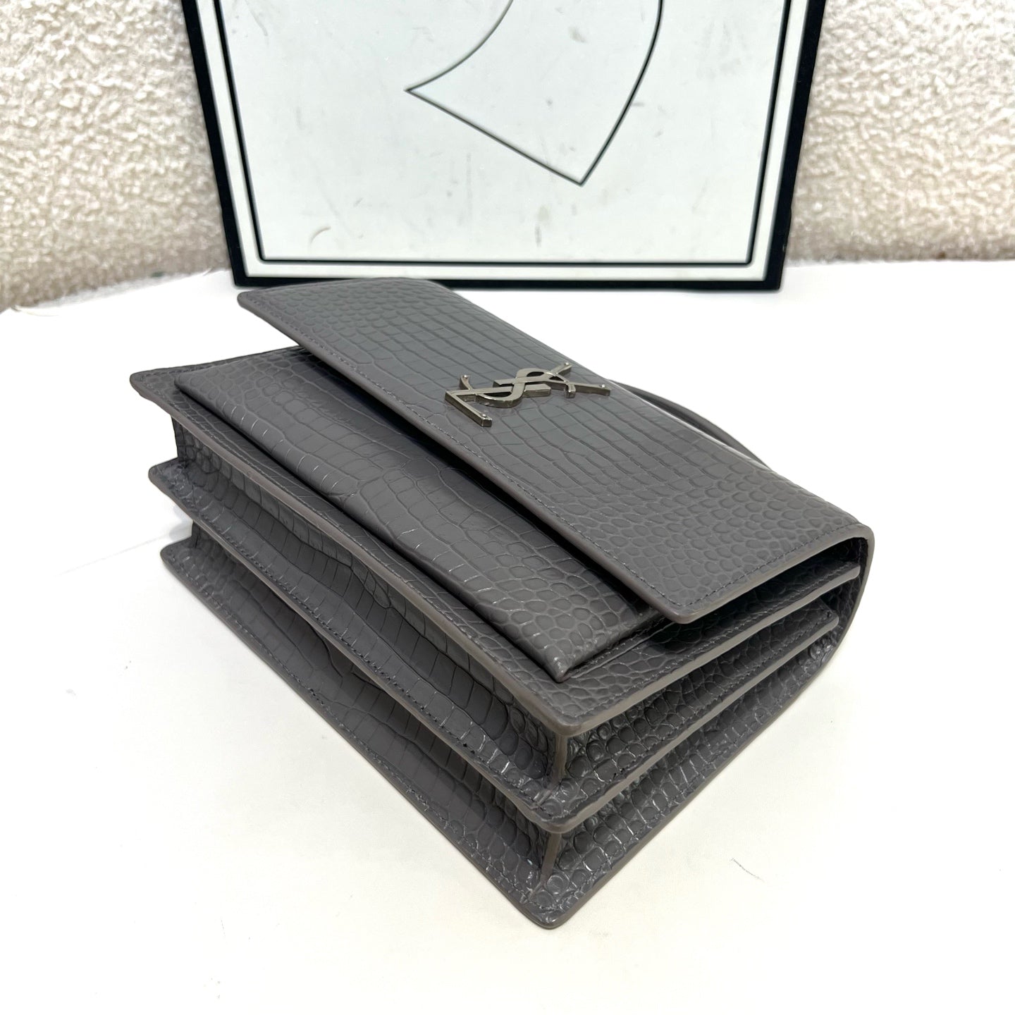 Saint Laurent - Sunset - Leather - Grey - (medium)