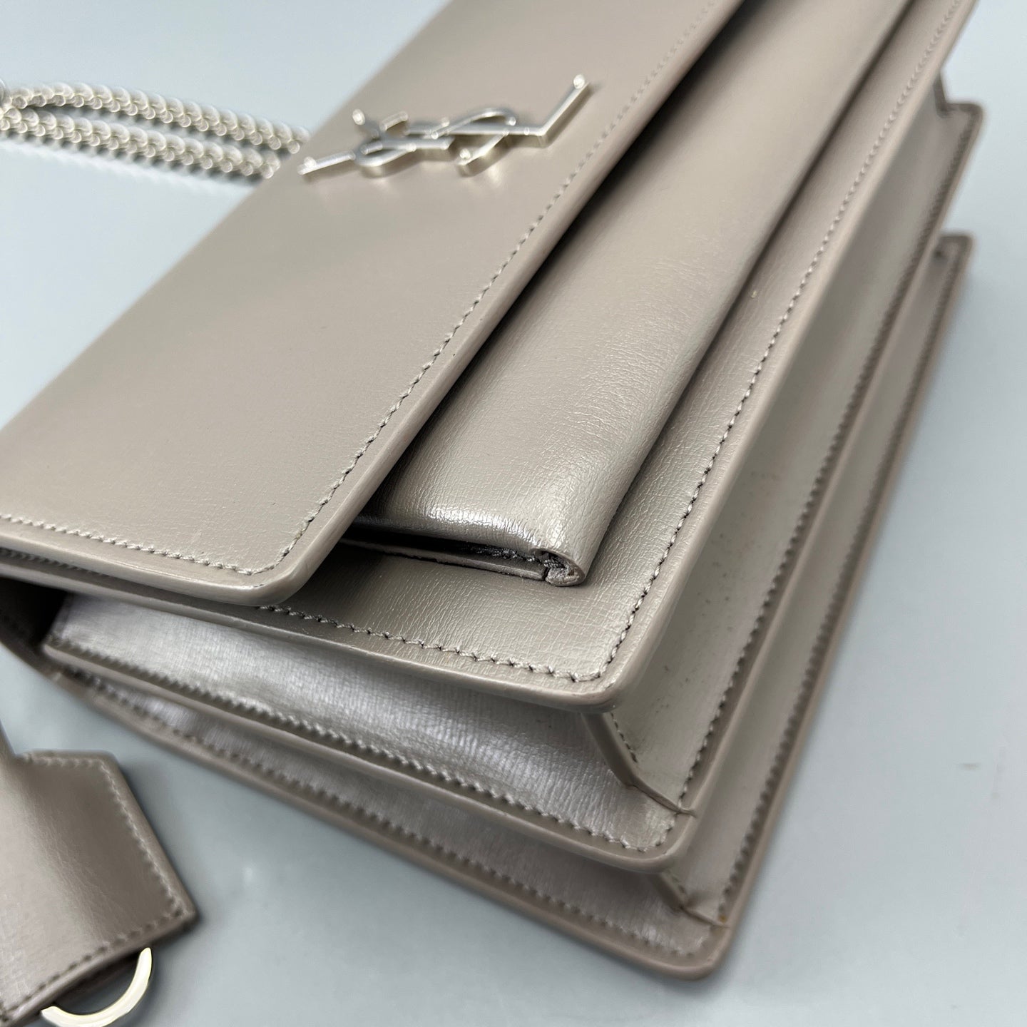 Saint Laurent - Sunset - Leather - Grey - (medium)