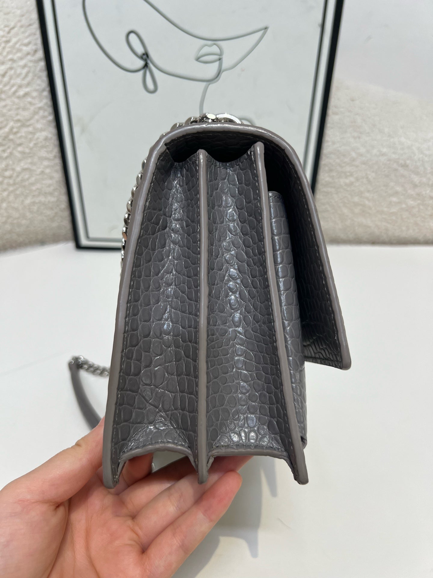 Saint Laurent - Sunset - Leather - Grey - (medium)