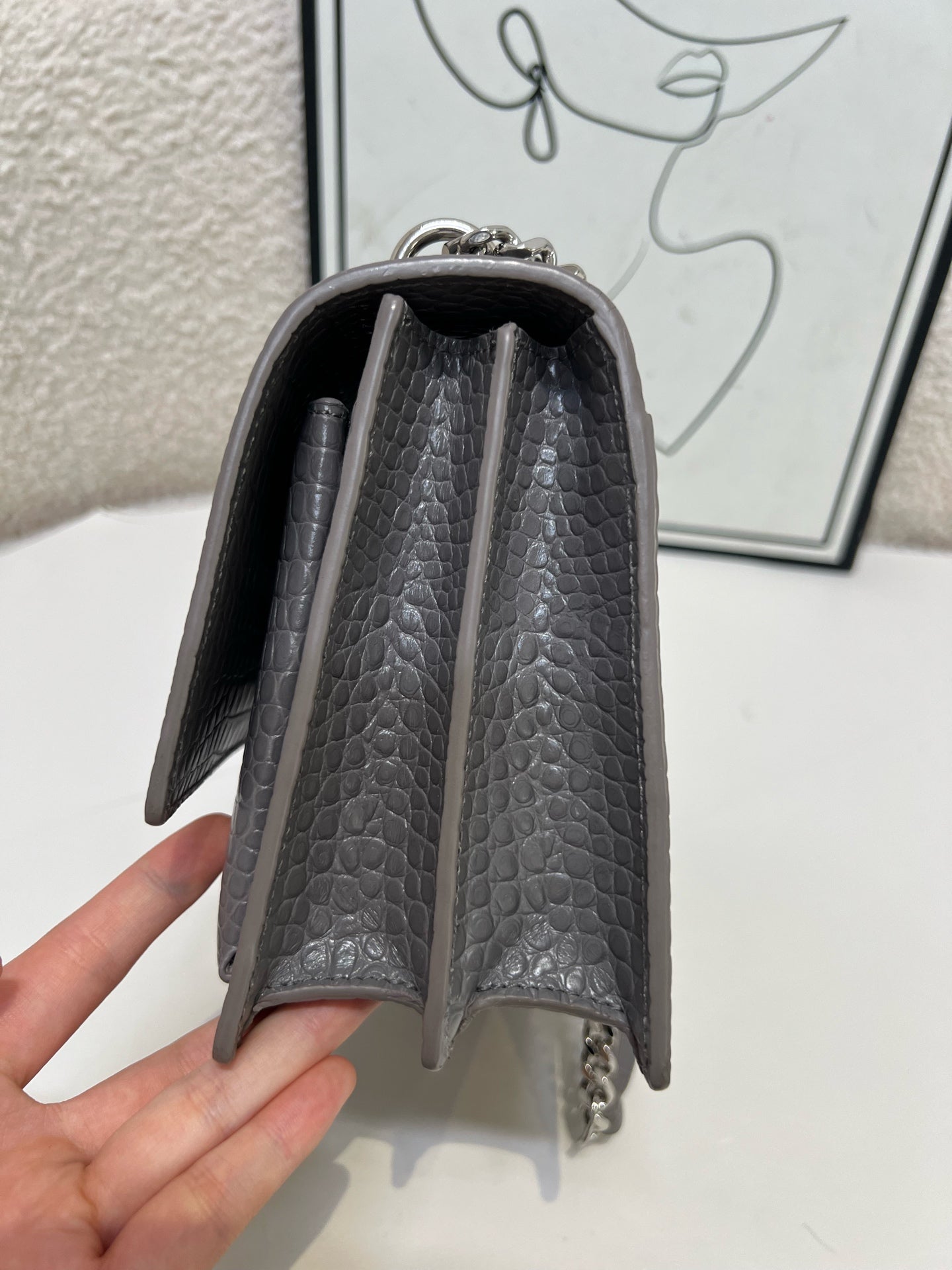 Saint Laurent - Sunset - Leather - Grey - (medium)