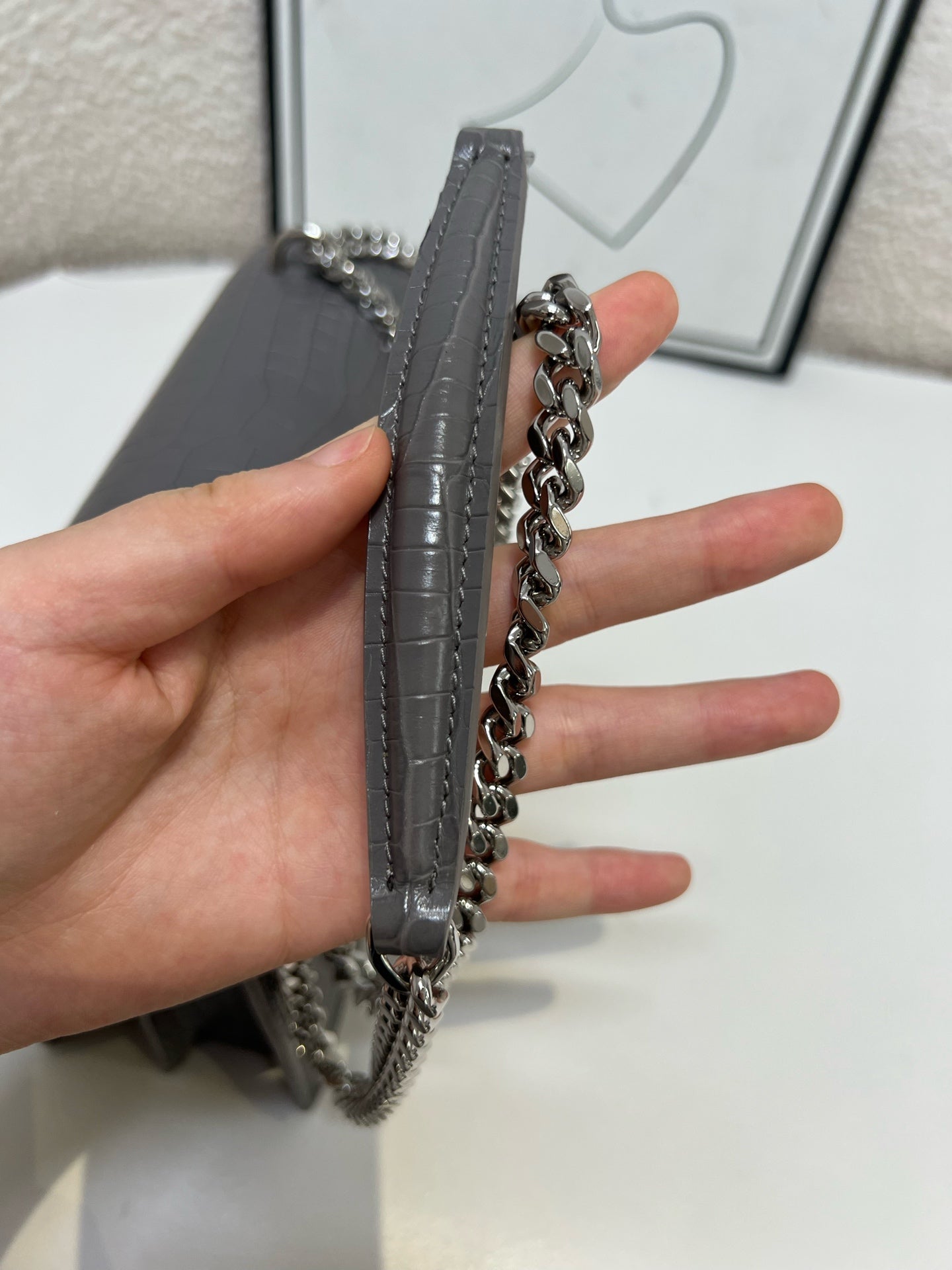 Saint Laurent - Sunset - Leather - Grey - (medium)