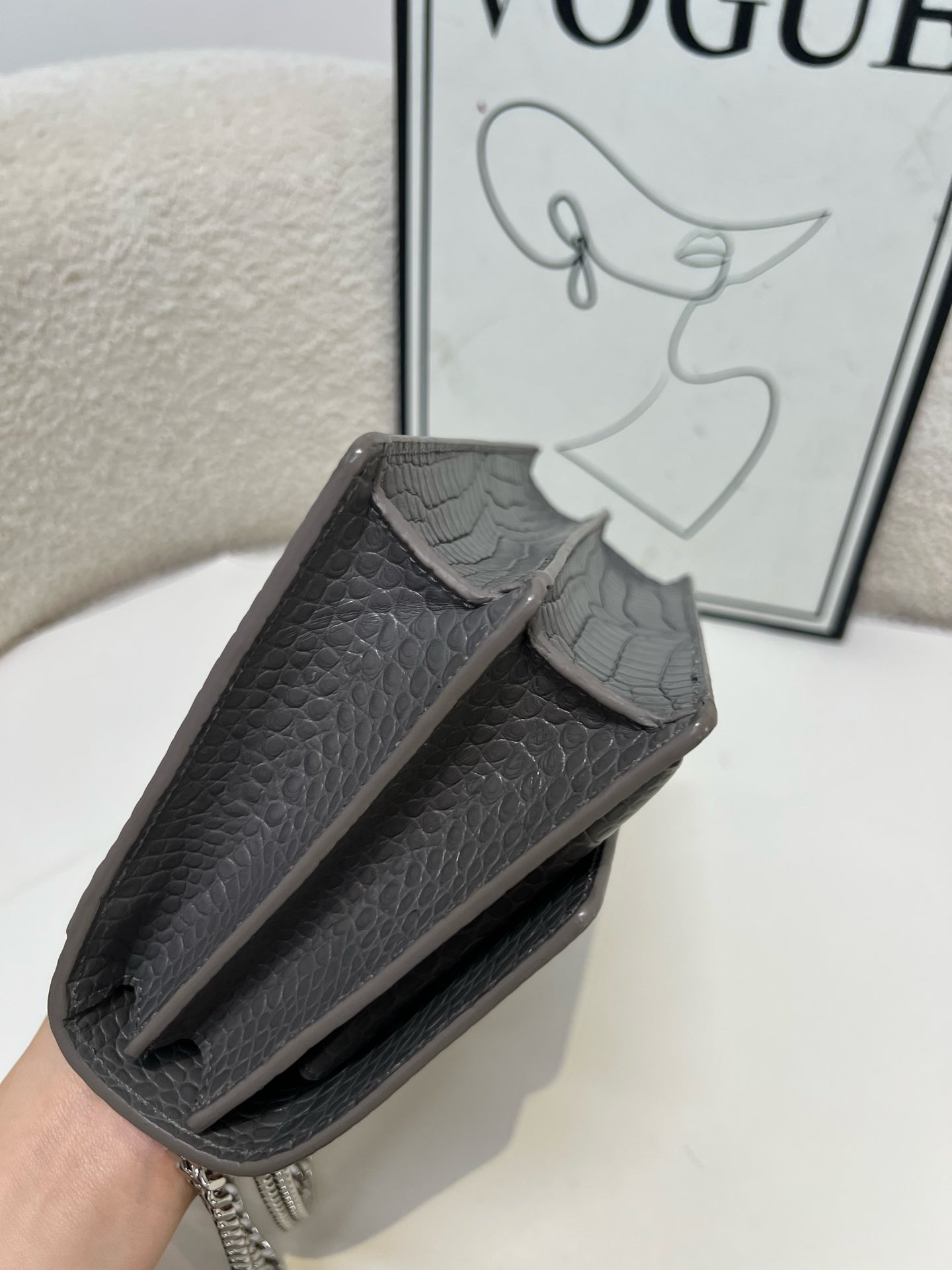 Saint Laurent - Sunset - Leather - Grey - (medium)