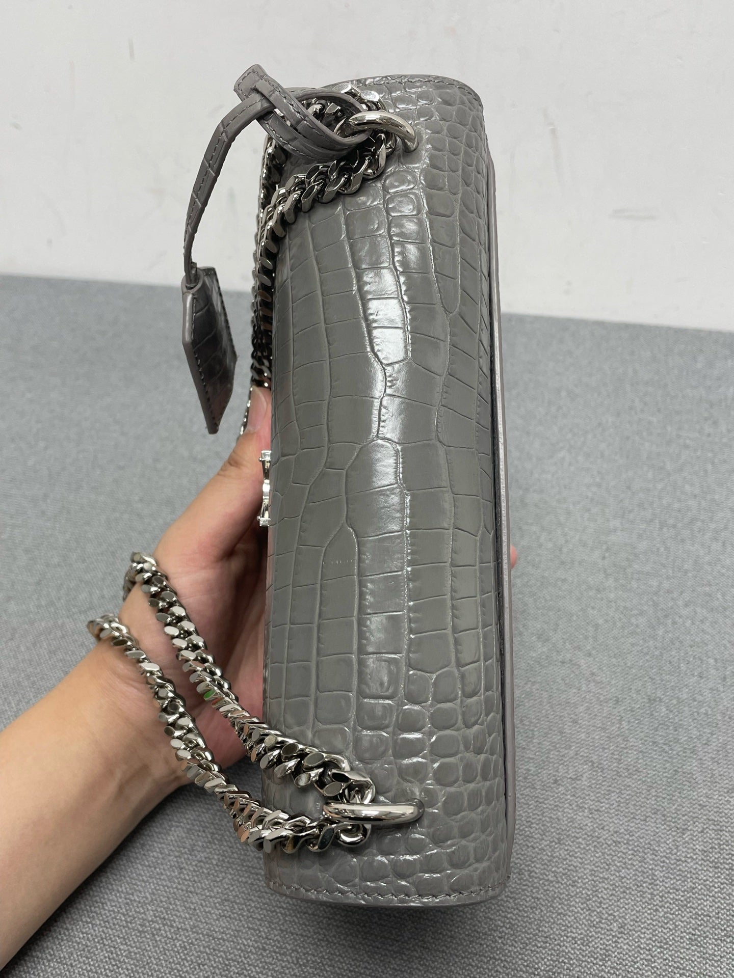 Saint Laurent - Sunset - Leather - Grey - (medium)