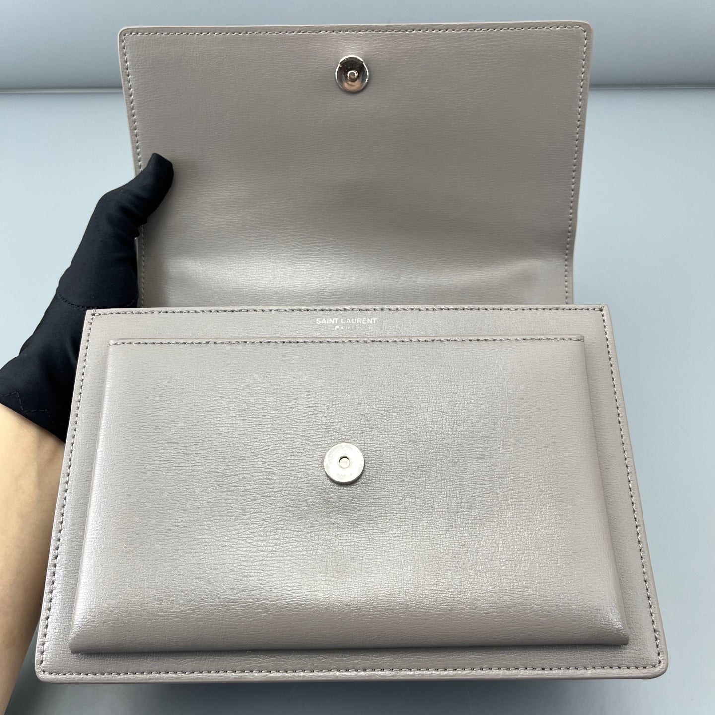 Saint Laurent - Sunset - Leather - Grey - (medium)
