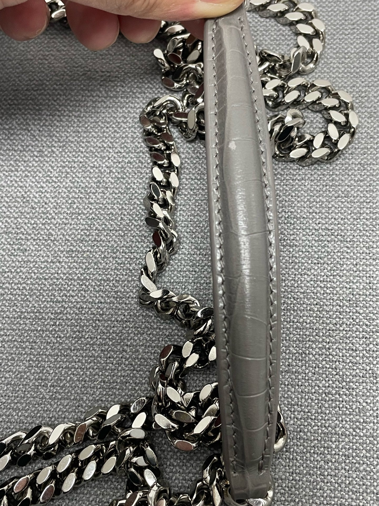 Saint Laurent - Sunset - Leather - Grey - (medium)