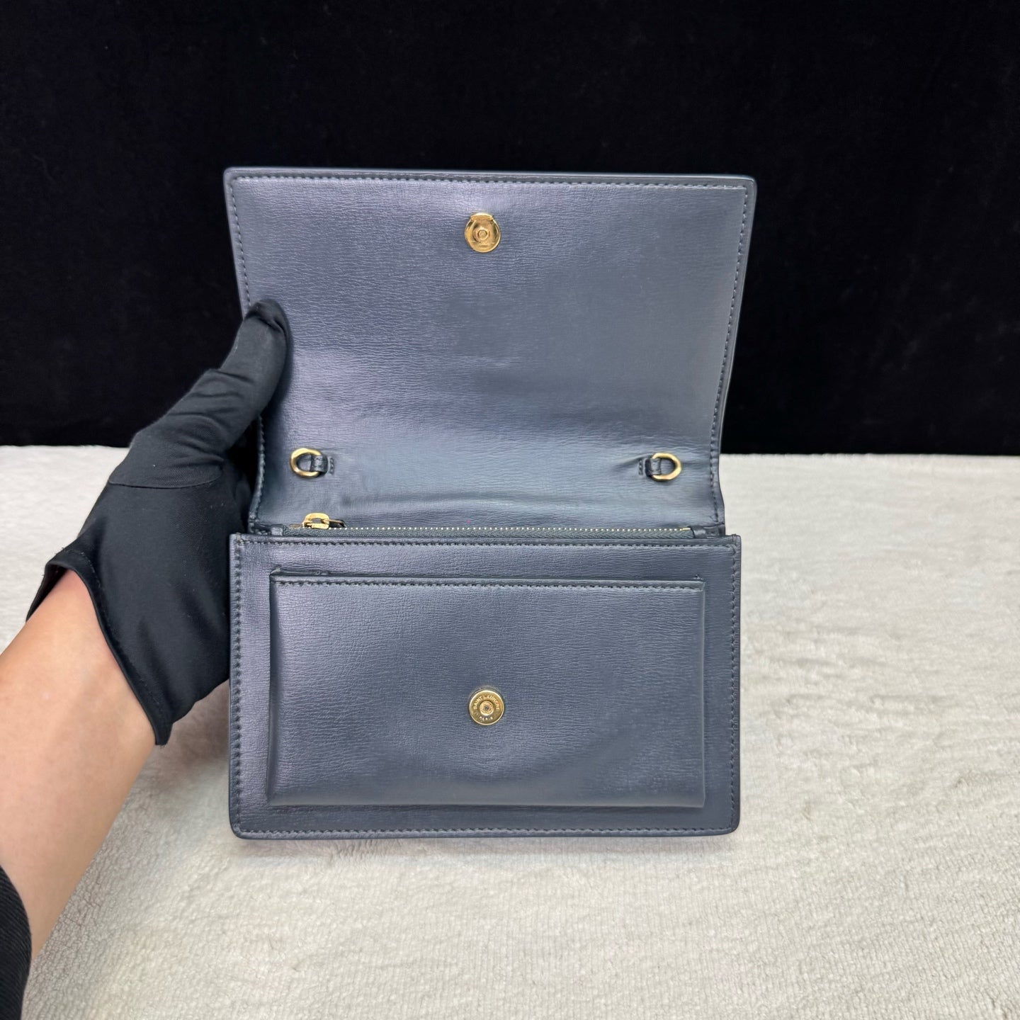 Saint Laurent - Sunset - Leather - Grey - (mini)
