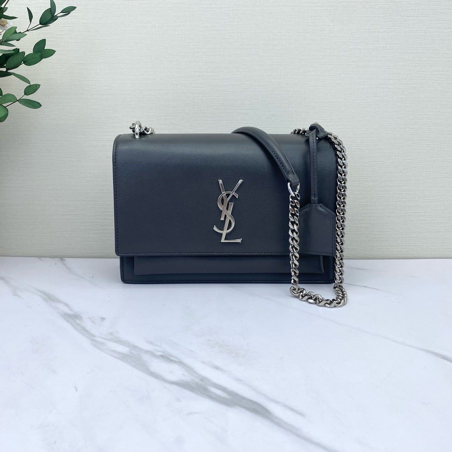 Saint Laurent - Sunset - Leather - Grey - (small)