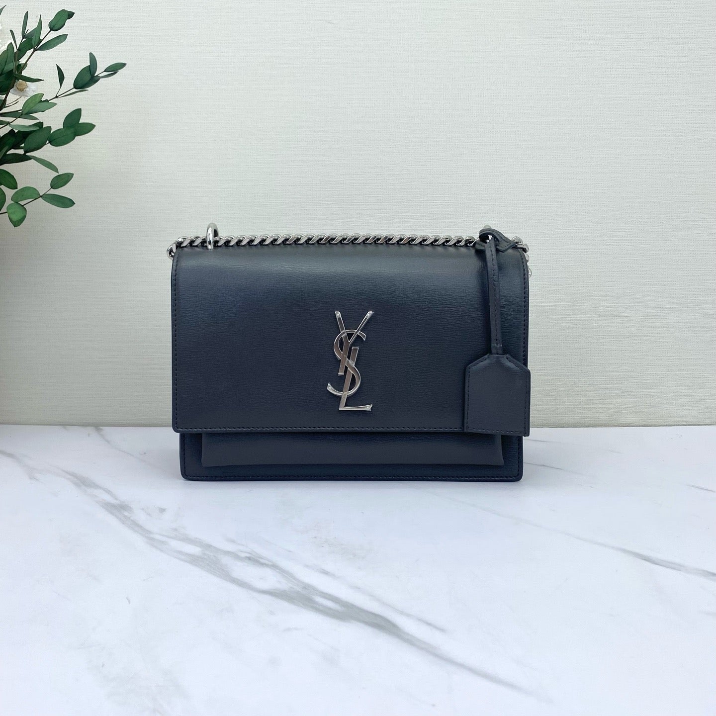 Saint Laurent - Sunset - Leather - Grey - (small)
